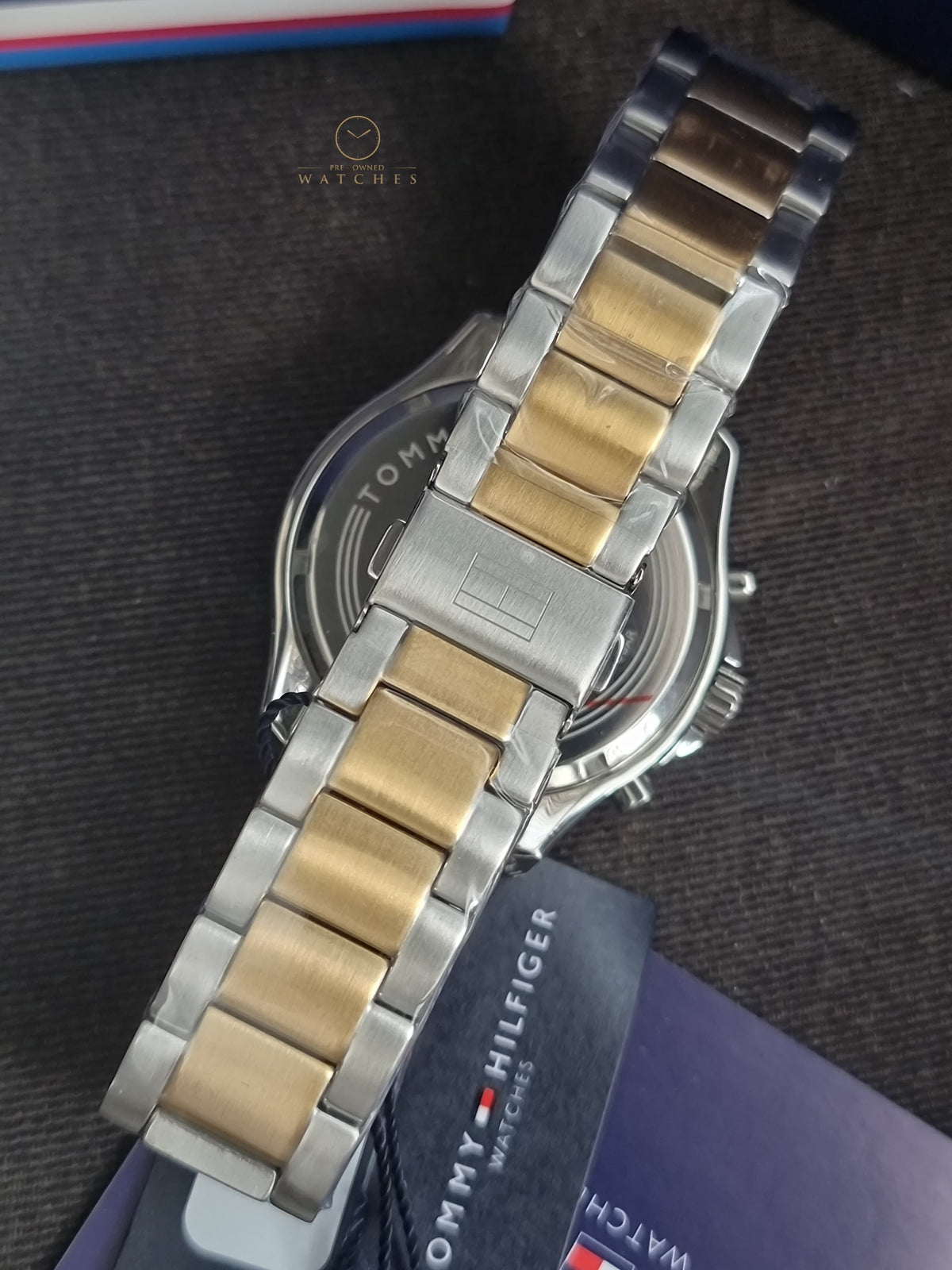 Tommy Hilfiger Jordan 1792095 Black Dial Two-Tone Steel Bracelet Men's Watch