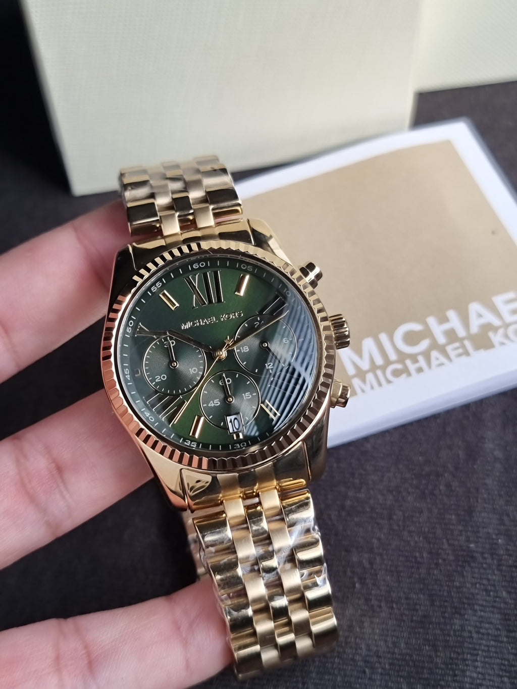 Michael kors Mk4983 Green 38mm Dial Quartz Watch (Without Tag)