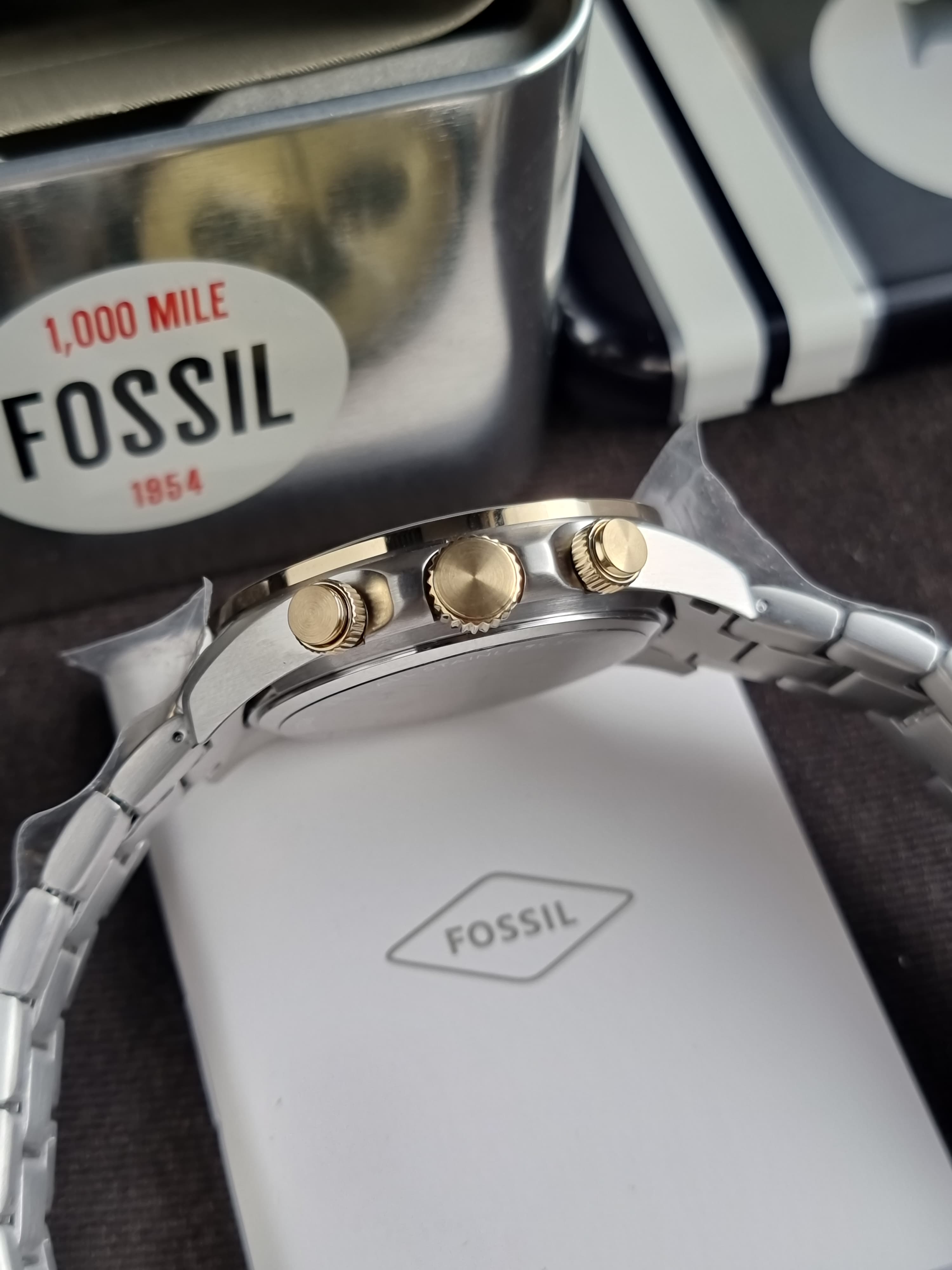 Fossil FS6126 Autocross Multifunction 42mm Two-Tone Stainless Steel Watch