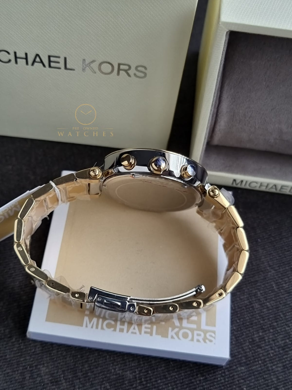 Michael Kors Women’s Quartz Two-tone Stainless Steel Silver Sunray Dial 39mm Watch MK5687