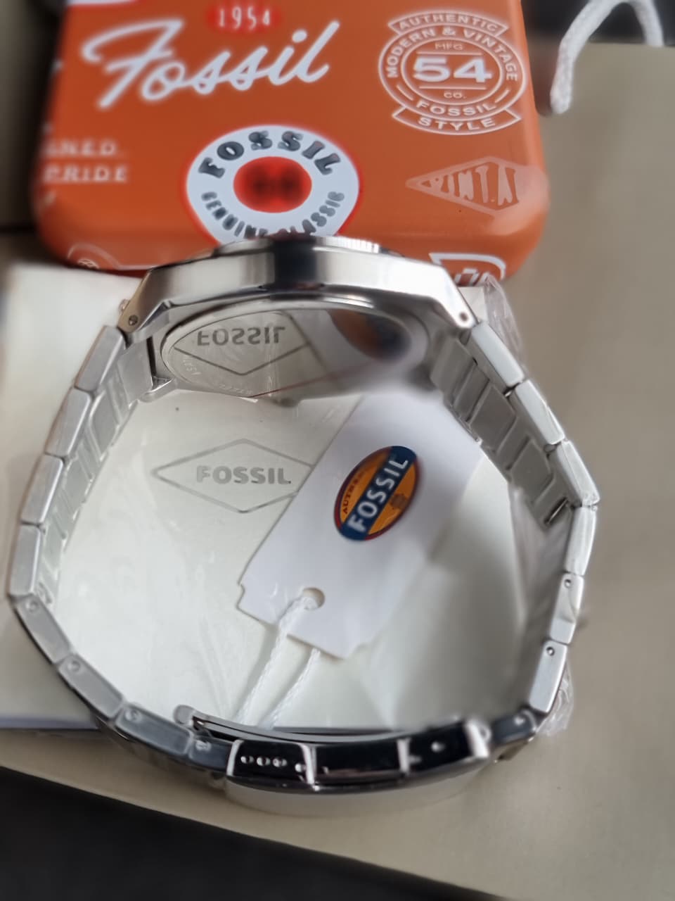 Fossil Everett Three-Hand 42mm Date Stainless Steel Watch - FS5821