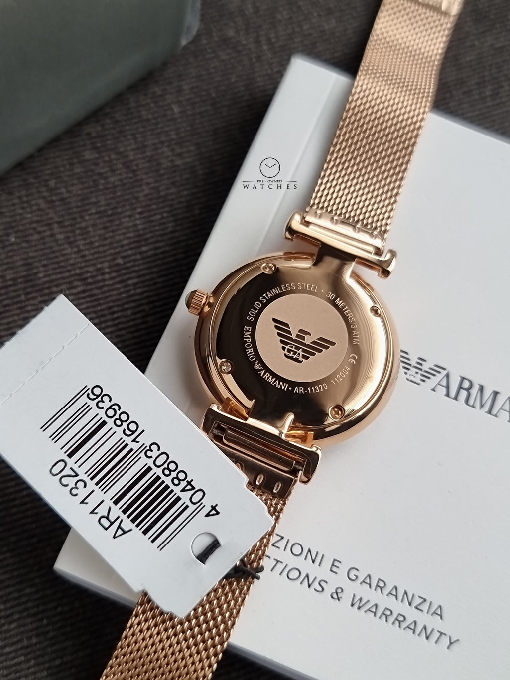 Emporio Armani Women’s Analog Stainless Steel Mother of Pearl Dial 32mm Watch AR11320