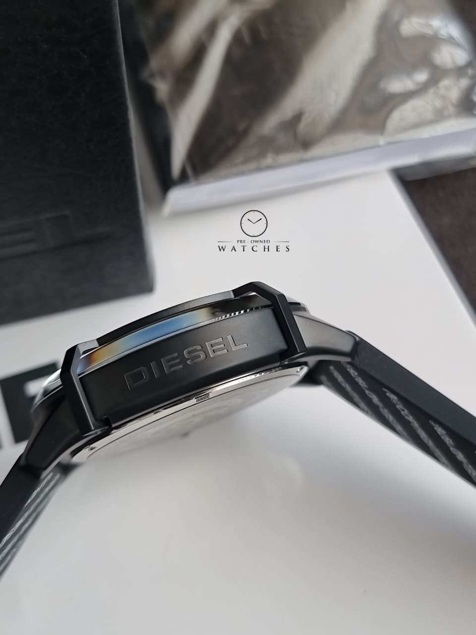 Diesel Analog Black 48mm Dial Men's Silicone Watch-DZ4530