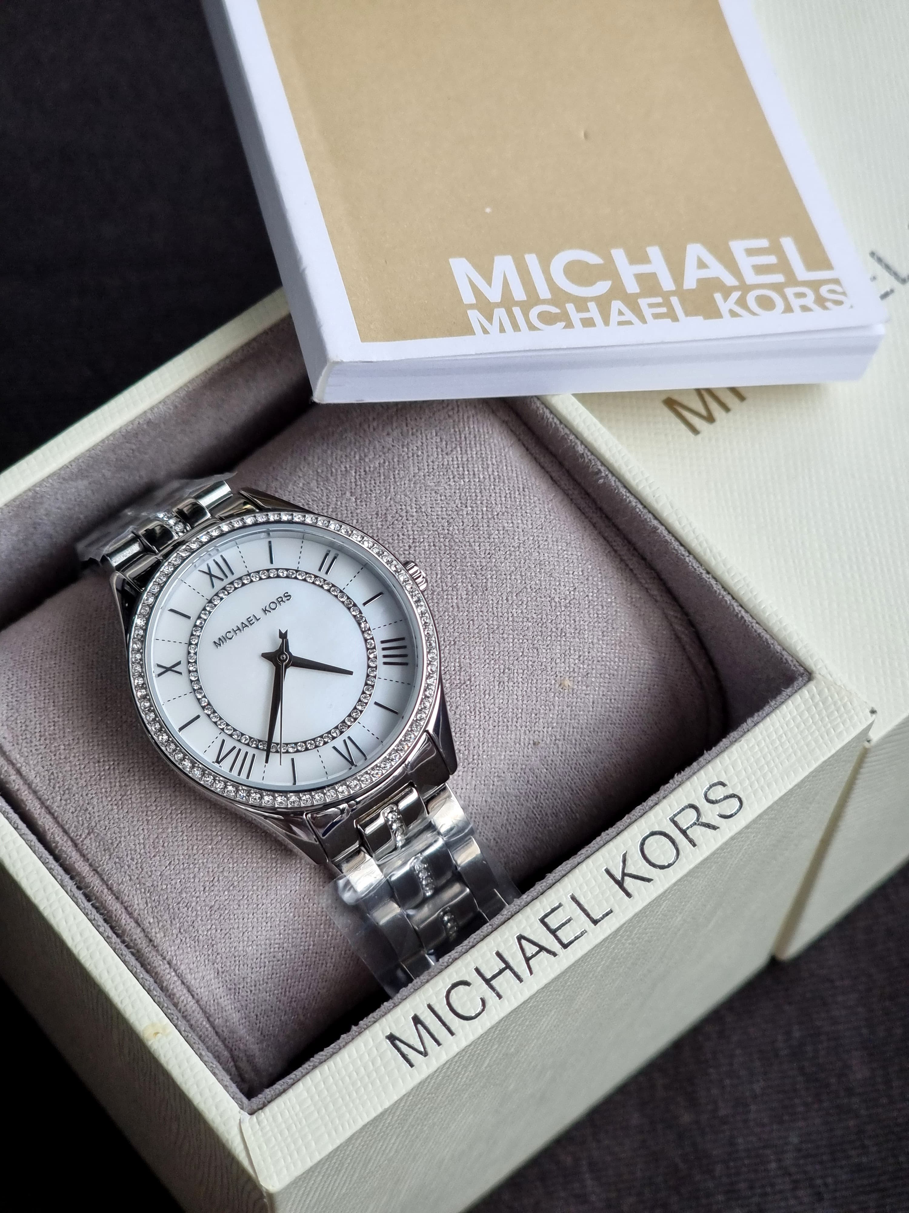 MICHAEL KORS Lauryn Crystal Mother of Pearl Dial Ladies Watch MK3900