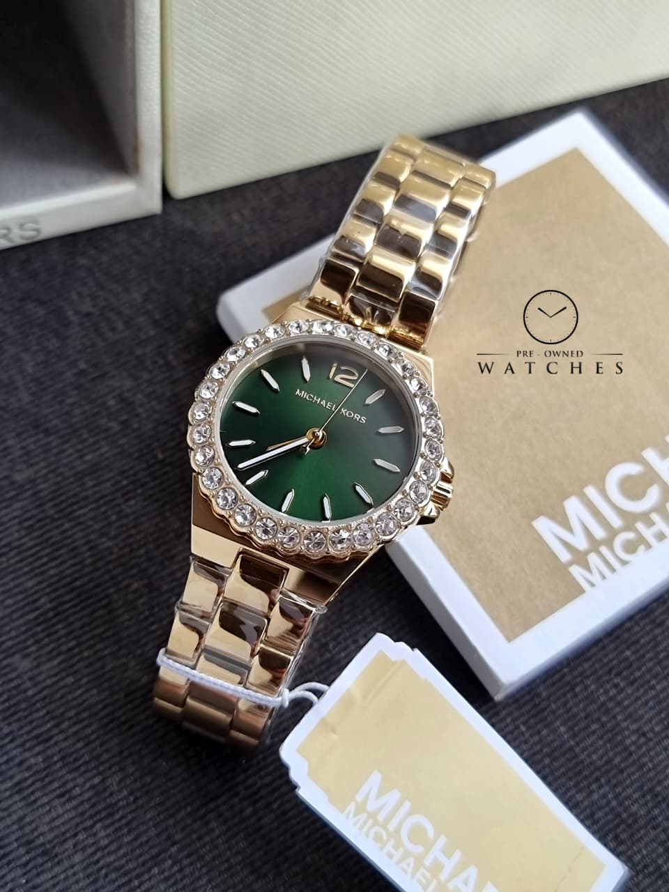 Michael Kors Lennox Three-Hand Gold-Tone Stainless Steel Watch mk7395