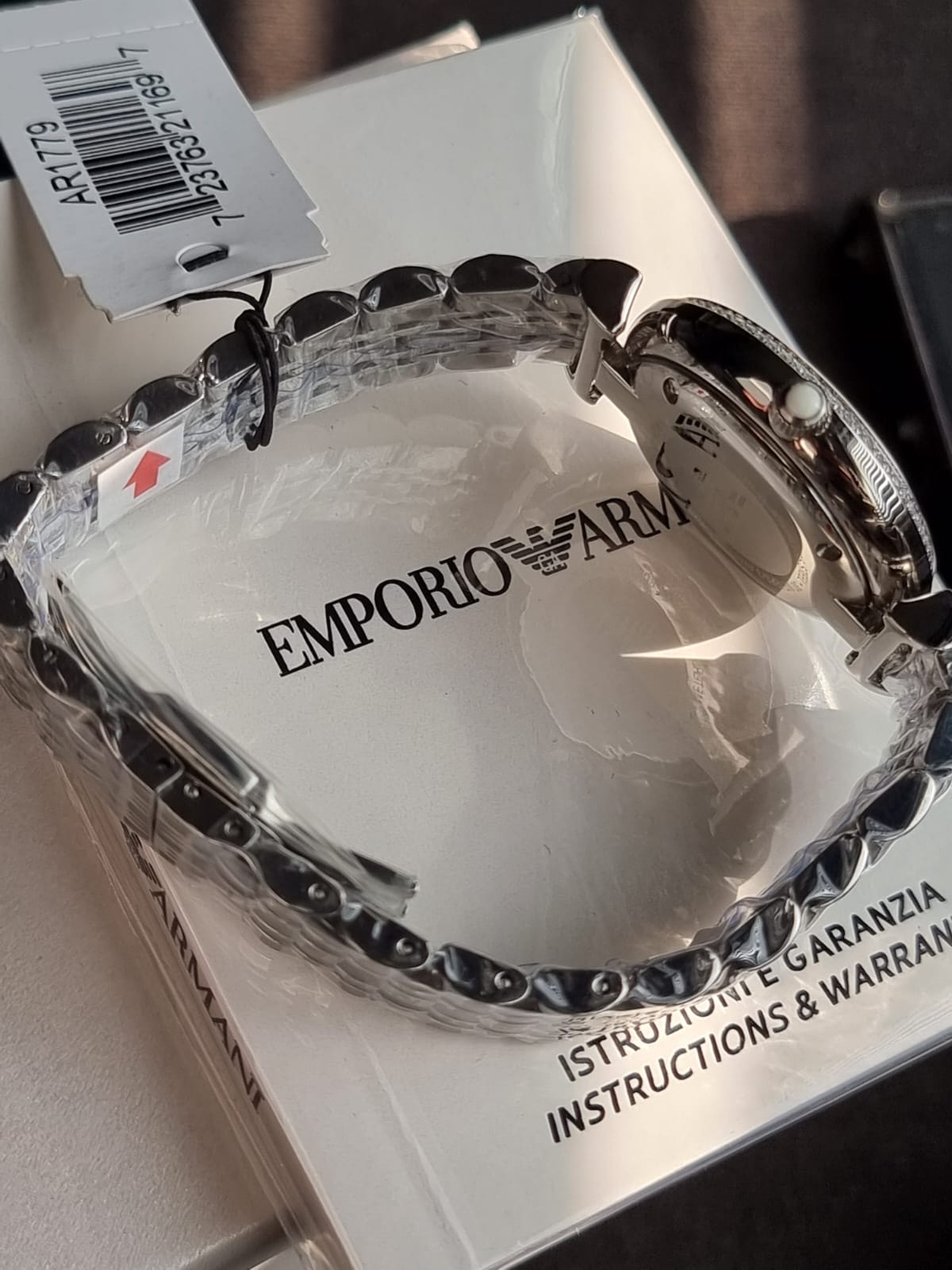 Emporio Armani Women’s Quartz Stainless Steel Pink Dial 32mm Watch AR1779