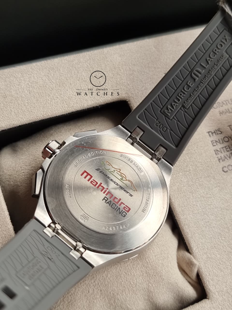 Maurice Lacroix Aikon Two-tone Silicone Strap White Dial Chronograph Quartz Watch for Gents - TT031-130-2