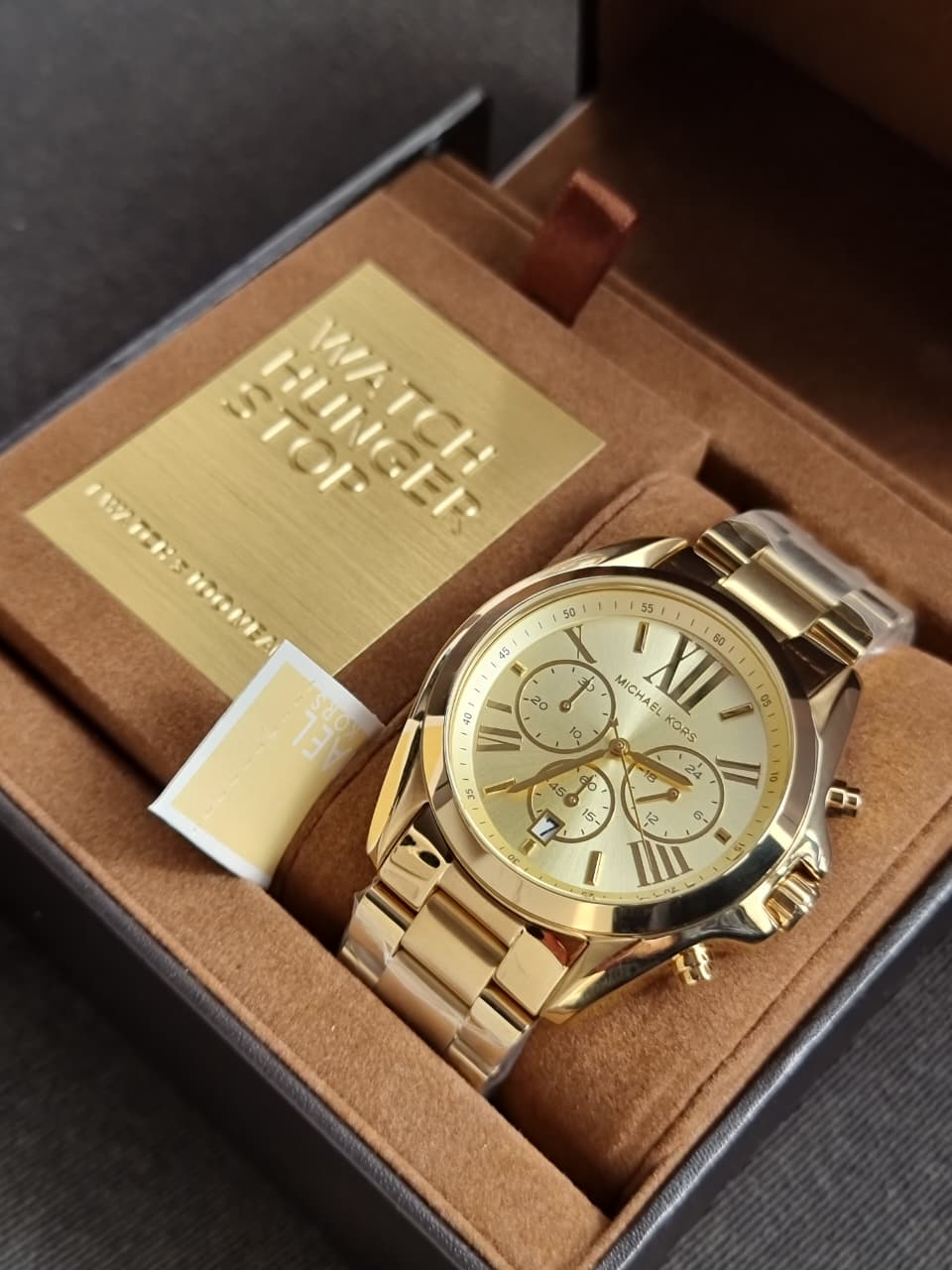 Michael Kors Unisex Chronograph Quartz Stainless Steel Champagne Dial 40mm Watch MK5605