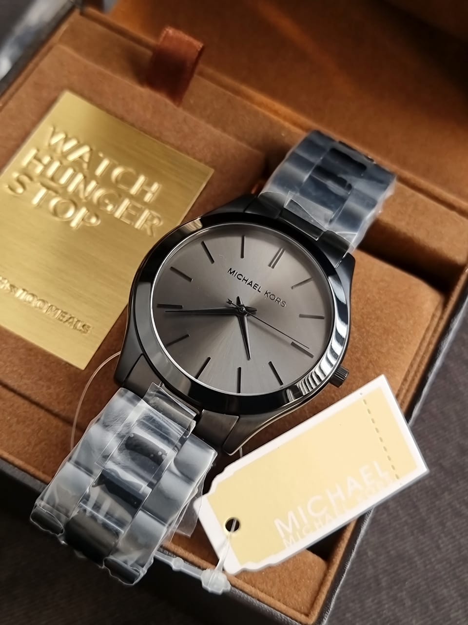 Michael Kors Men's Slim Runway Black 43mm Three-Hand Watch MK8507