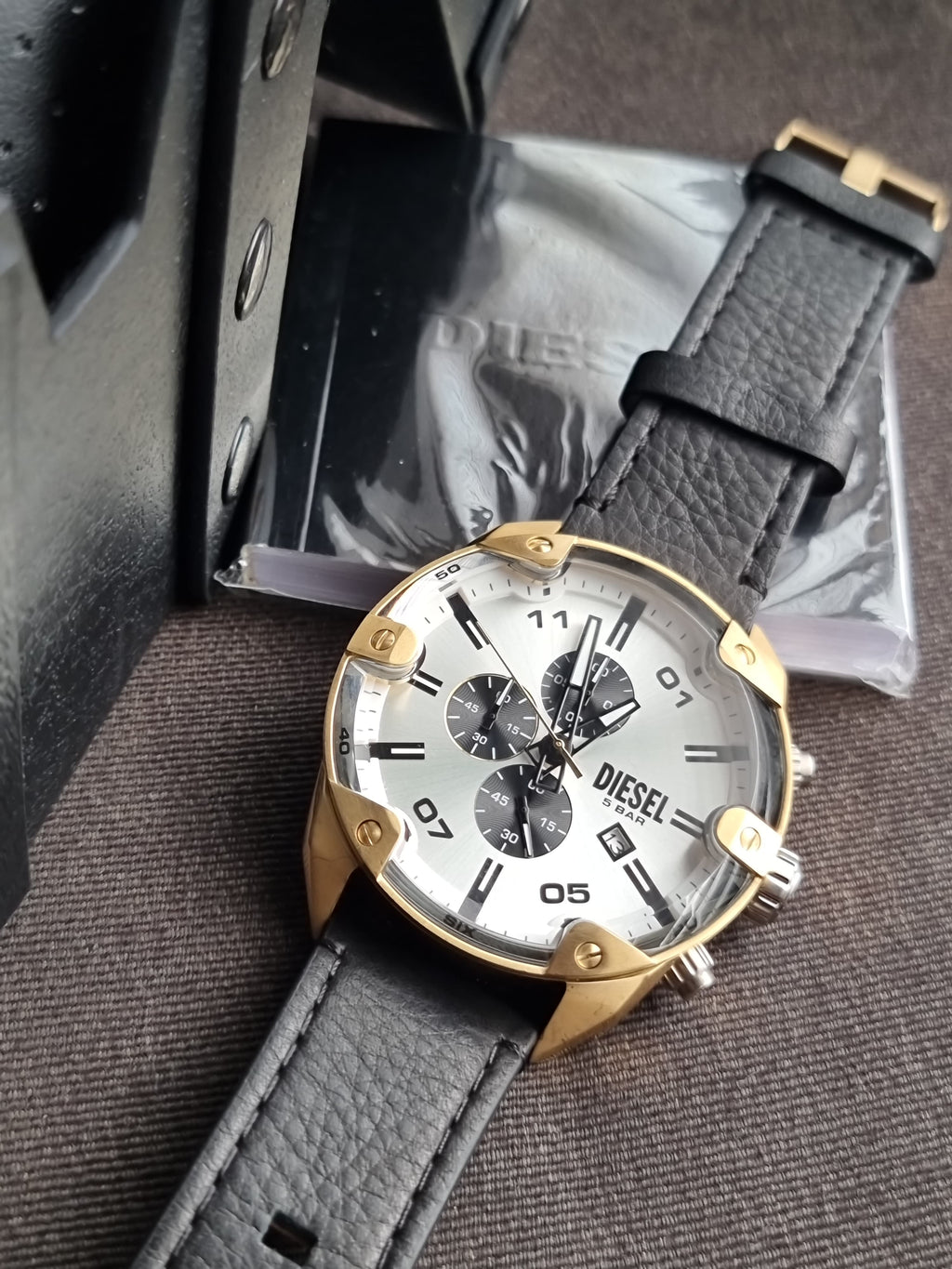 Diesel Spiked Stainless Steel Chronograph Men's Watch DZ4671