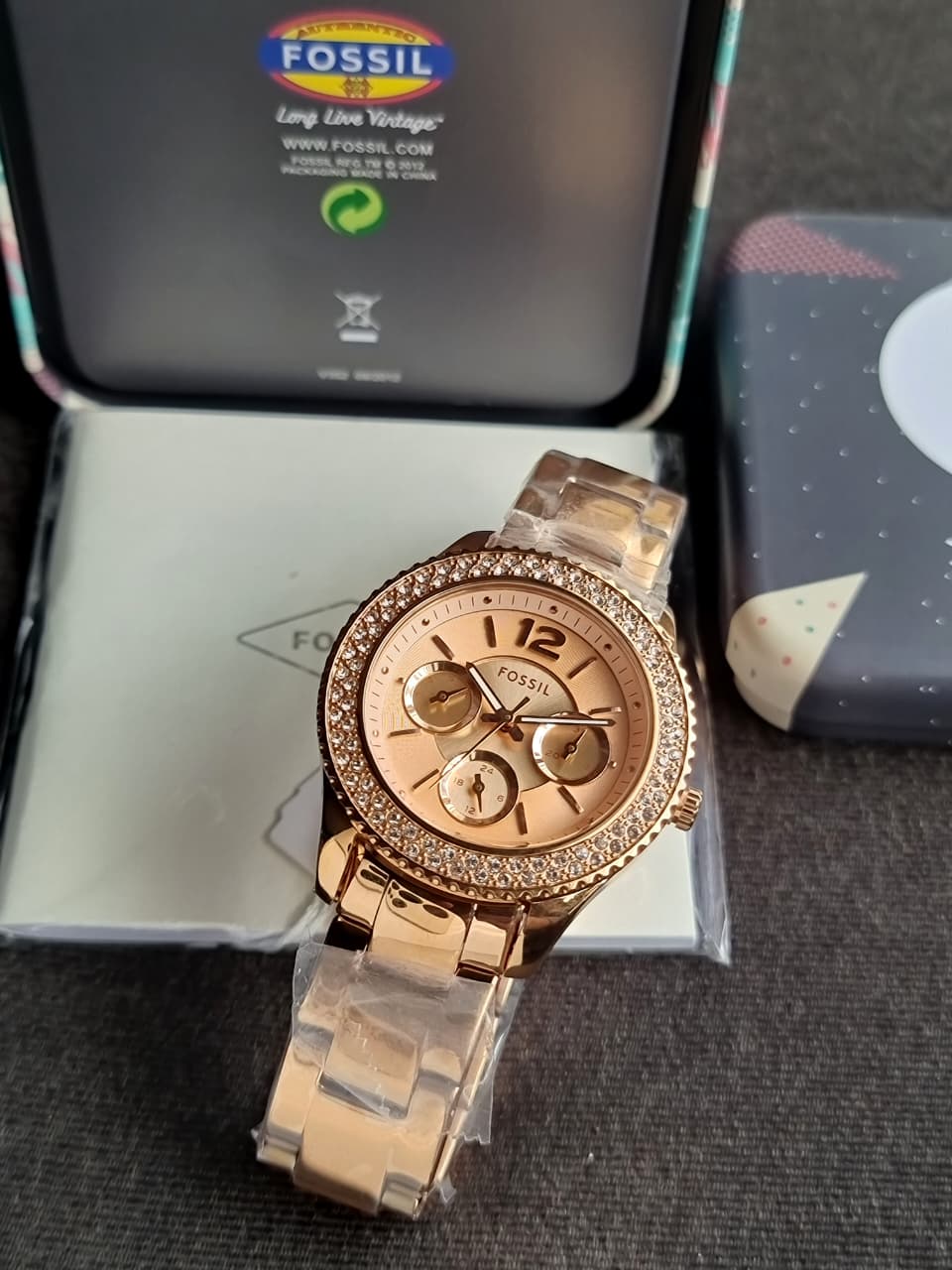 Fossil Stella Quartz Stainless Steel Multifunction Women's Watch - ES3590