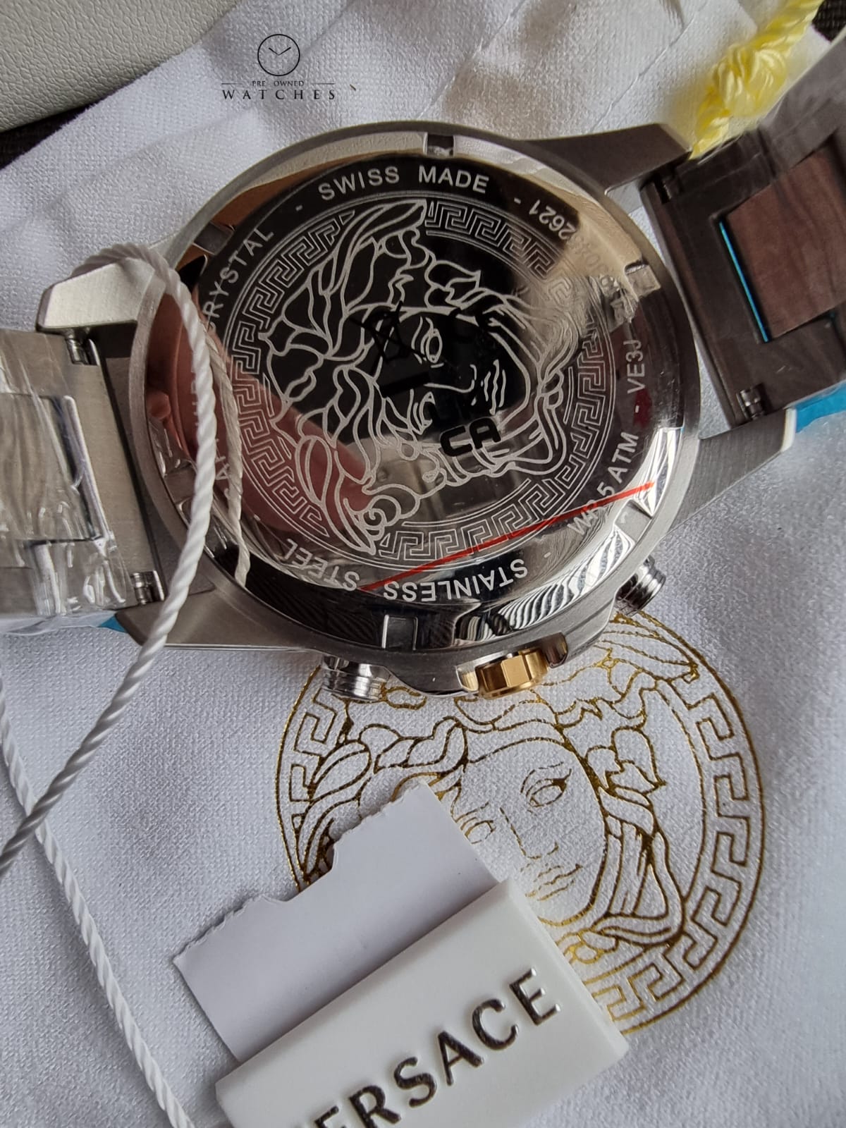 Versace Greca Action Two-tone Stainless Steel Silver Dial Chronograph Quartz Watch for Gents - VE3J00522