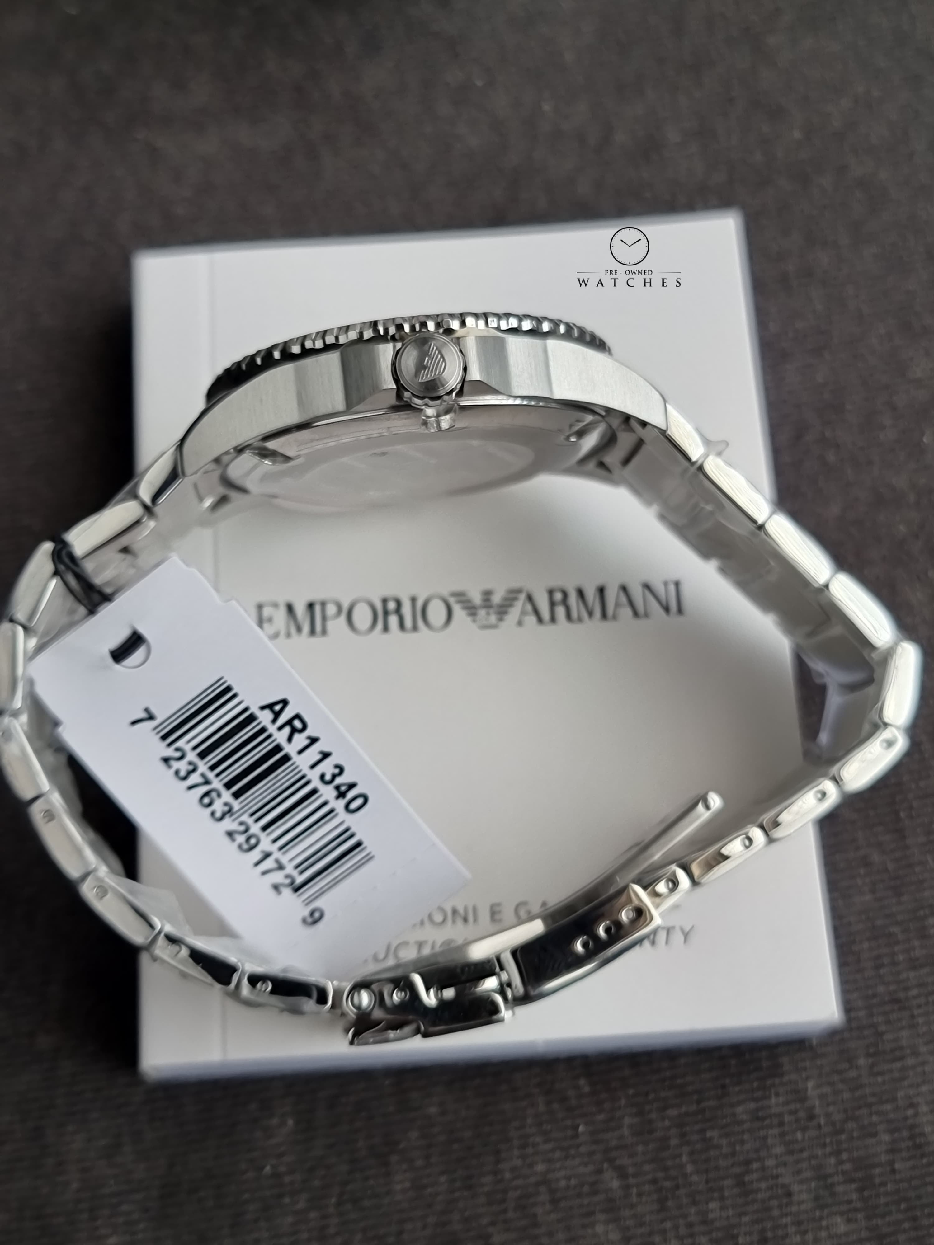Emporio Armani Men’s Quartz Stainless Steel Brown Dial 42mm Watch AR11340