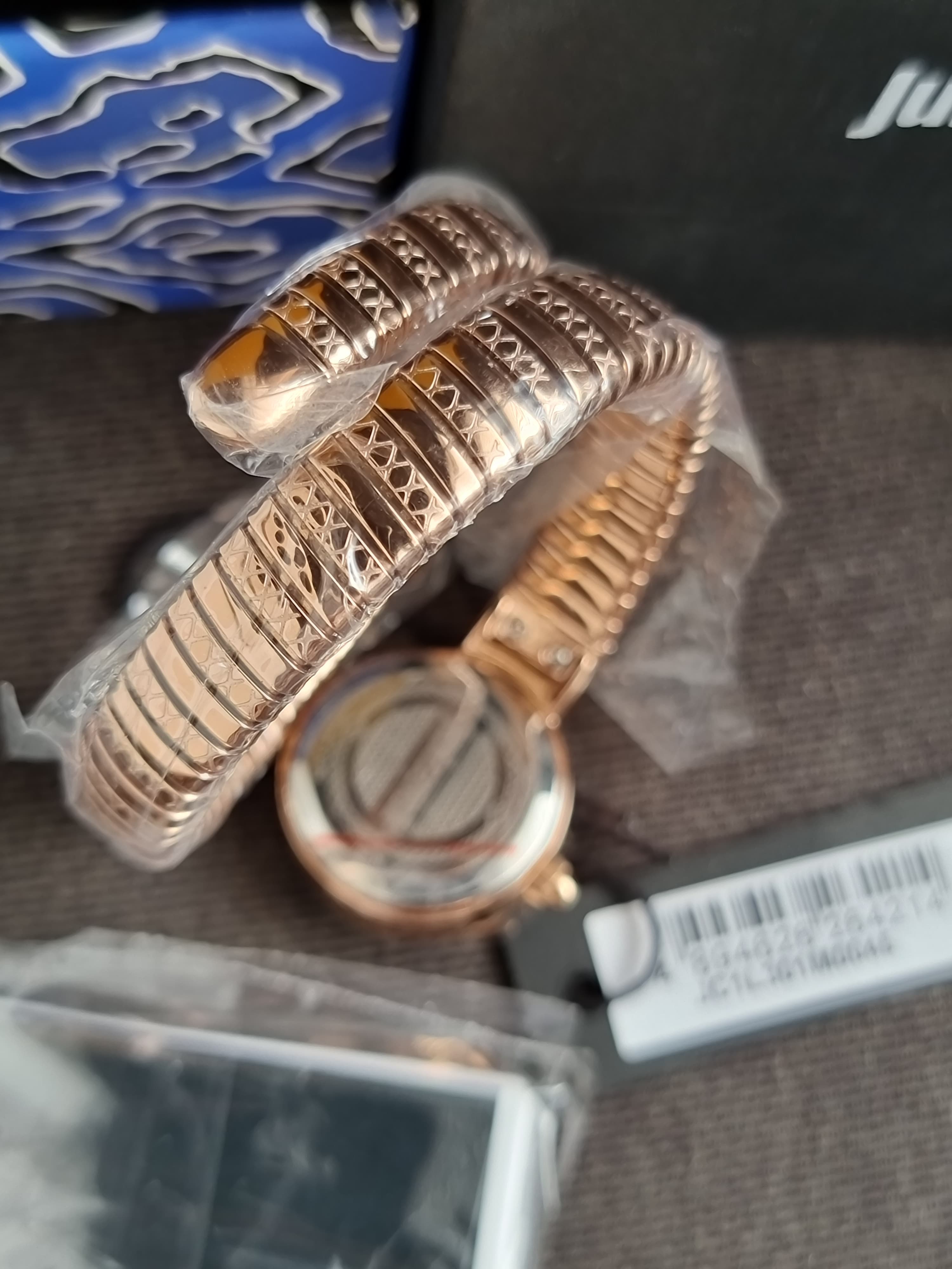 Just Cavalli Signature Snake Womens Stainless Steel Rose Gold Color Watch - JC1L301M0045