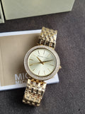 Michael Kors Darci Glitz Gold Dial Pave Bezel Ladies Watch MK3191