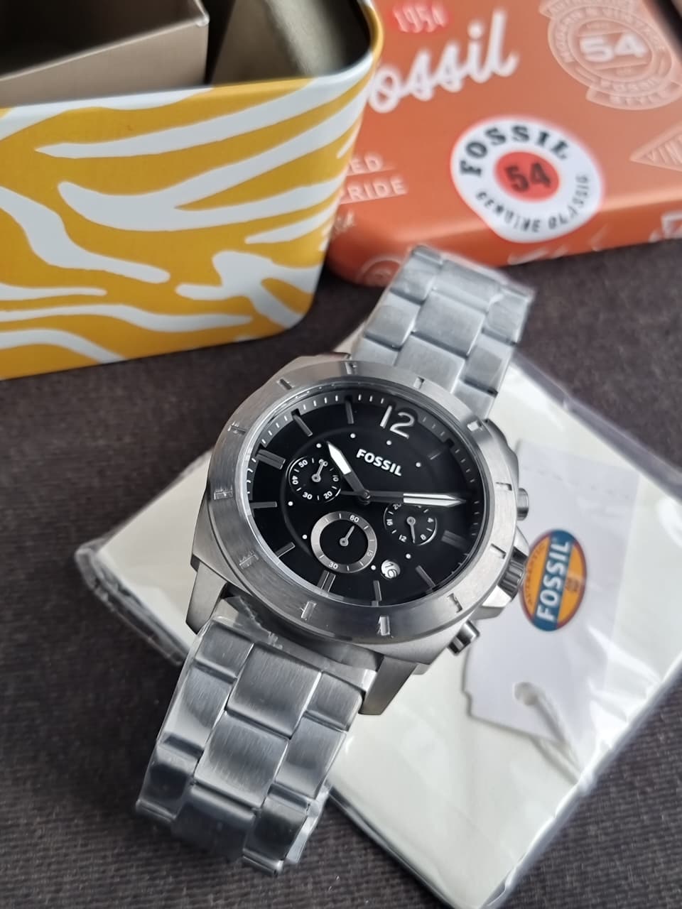 Fossil Privateer 45mm Chronograph Smoke Stainless Steel Watch - BQ2817