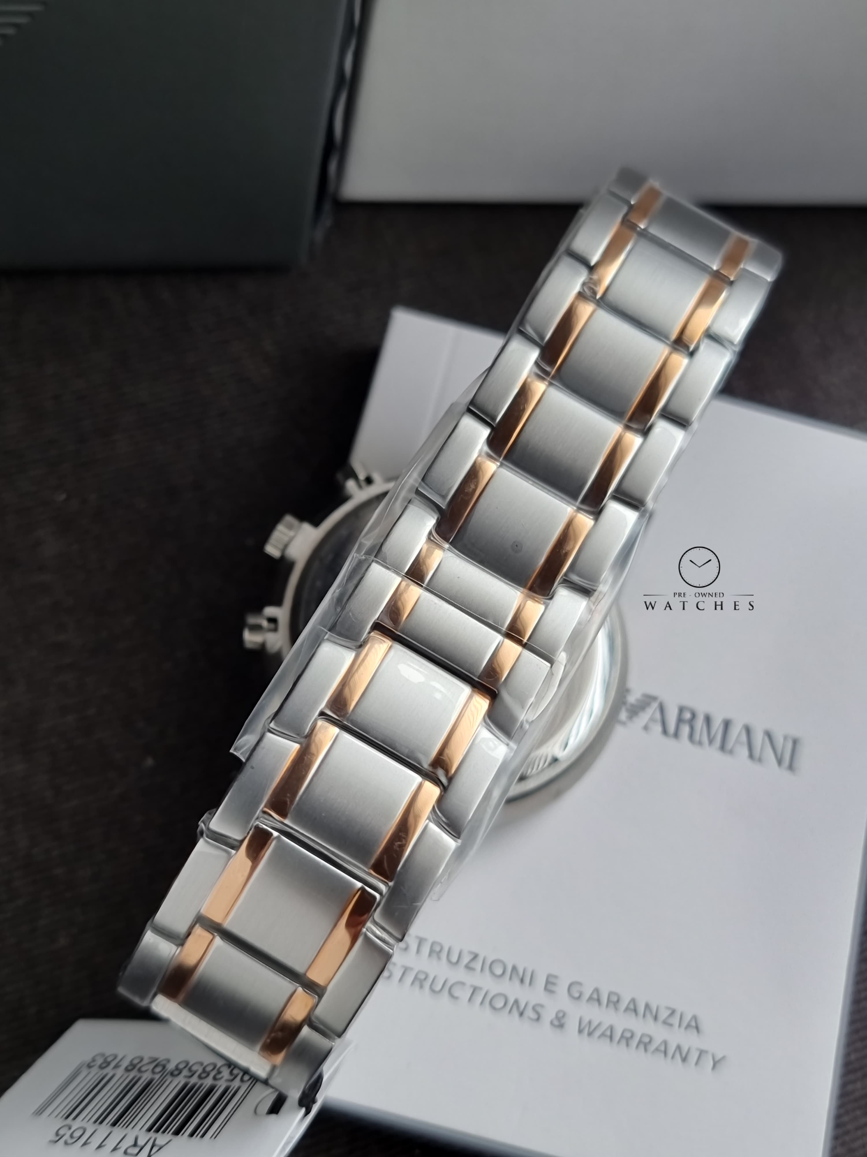 Emporio Armani Men’s Analogue Quartz Stainless Steel Black Dial 43mm Watch AR11165