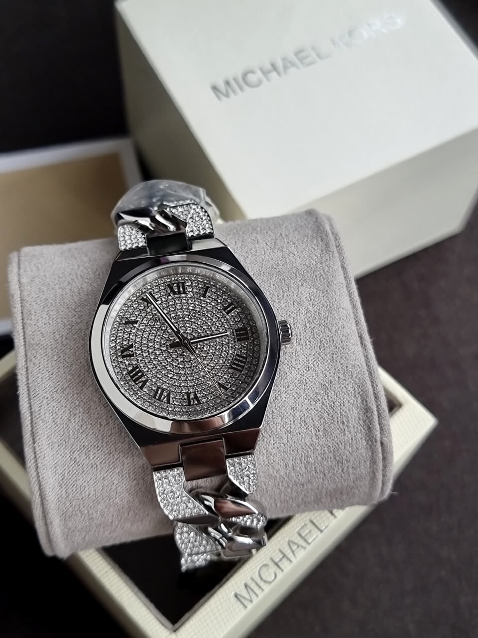 Michael Kors Lennox Quartz 37mm Silver Dial Ladies Watch
 MK7488