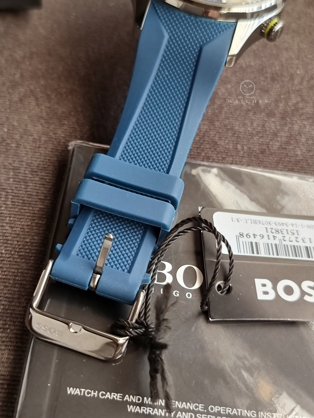 HUGO BOSS Globetrotter Blue Silicone Strap Blue Dial Chronograph Quartz Men's Watch 1513821