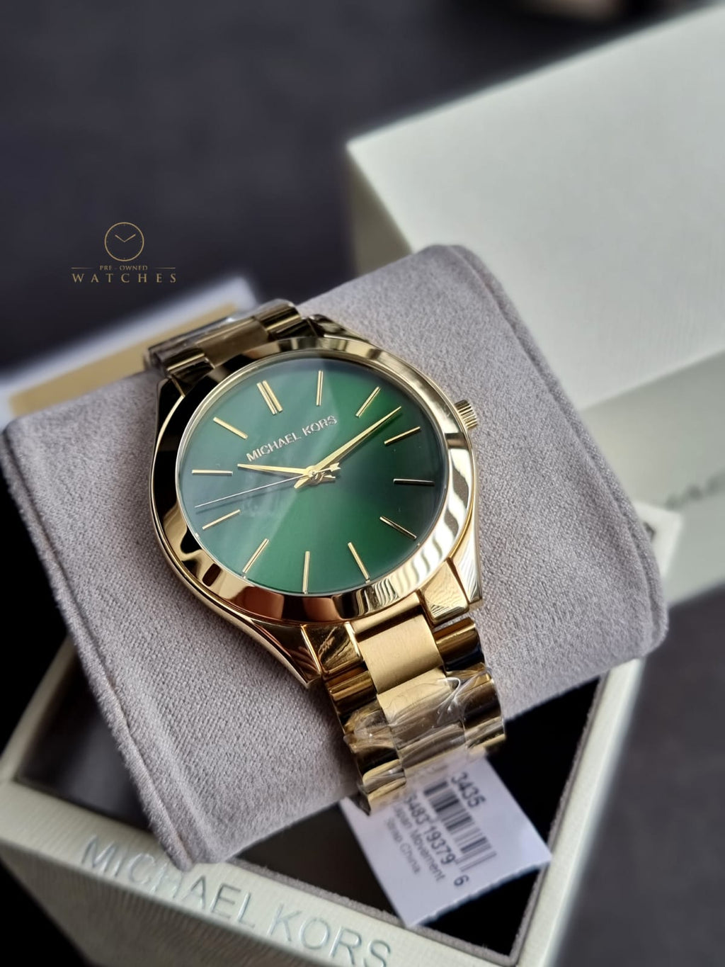 Michael Kors Women’s Quartz Stainless Steel Green Dial 42mm Watch MK3435