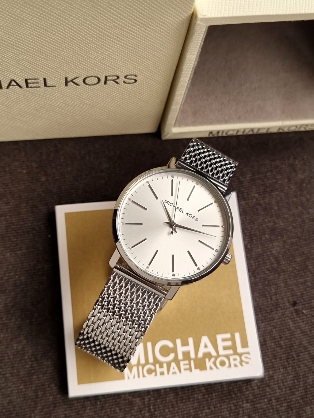 Michael Kors Women’s Quartz Stainless Steel Silver Dial 38mm Watch MK4338