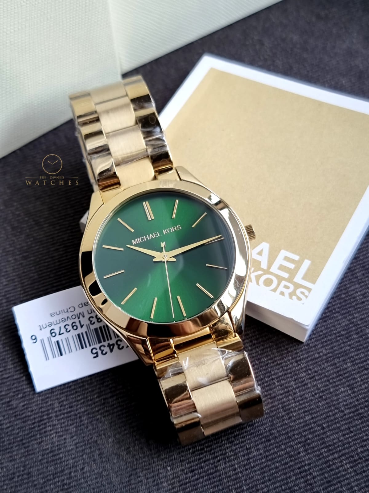 Michael Kors Women’s Quartz Stainless Steel Green Dial 42mm Watch MK3435