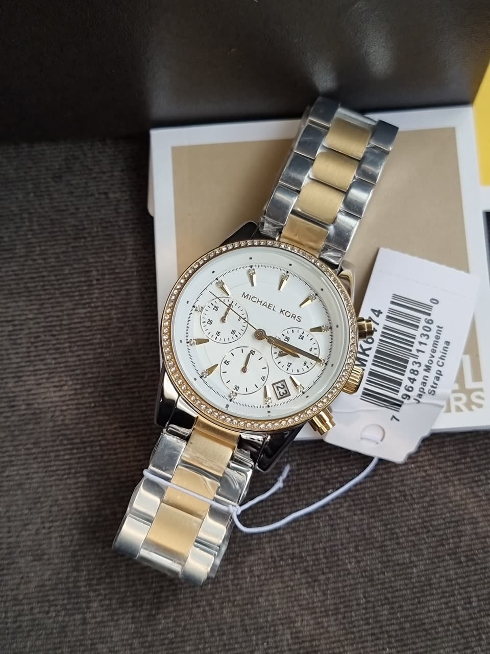 MICHAEL KORS Ritz Chronograph Crystal White Dial Ladies Watch MK6474