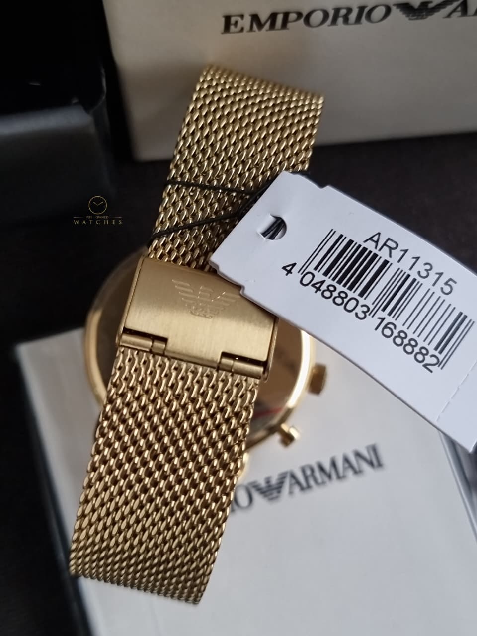 Emporio Armani Men’s Quartz Stainless Steel Beige Dial 43mm Watch AR11315