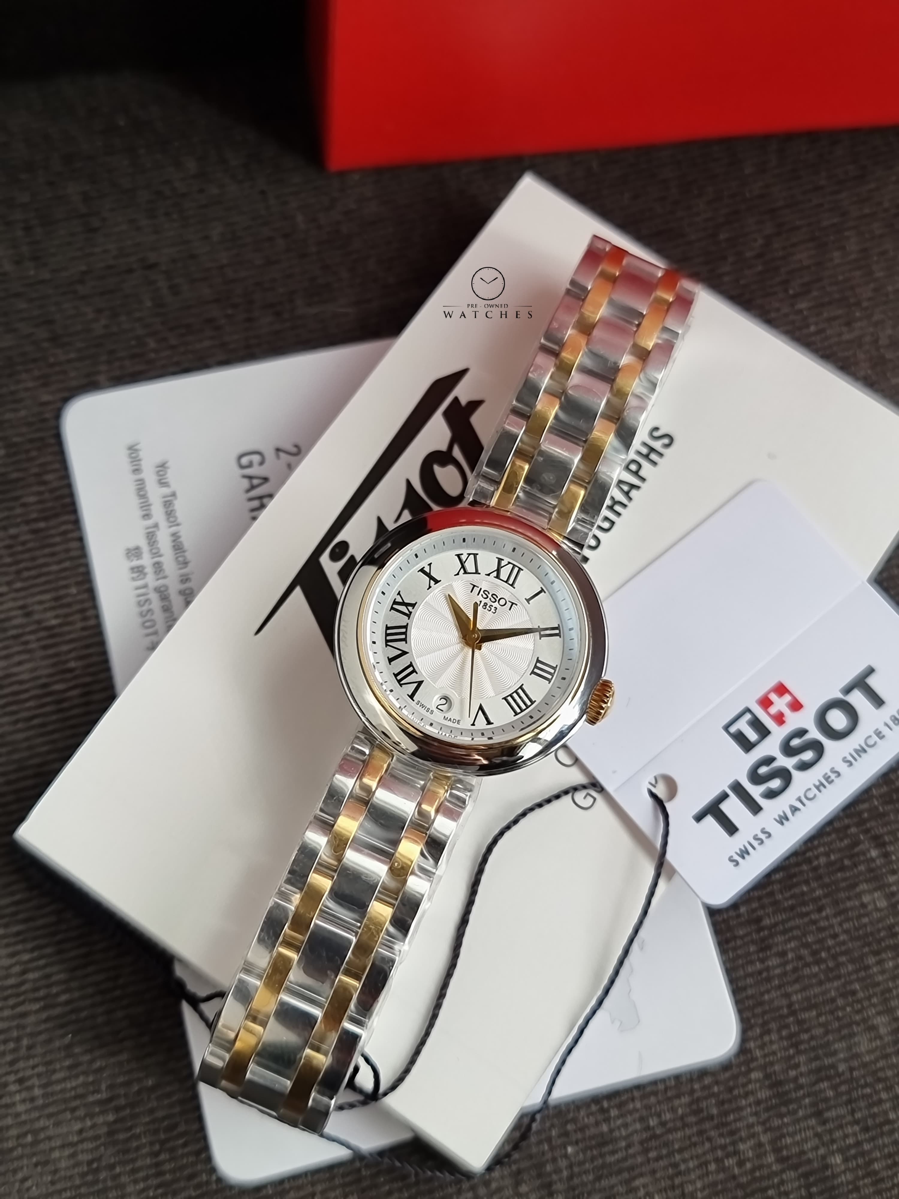Tissot Classic Traditional Two-tone Stainless Steel White Dial Quartz Watch for Ladies - T126.010.22.013.00