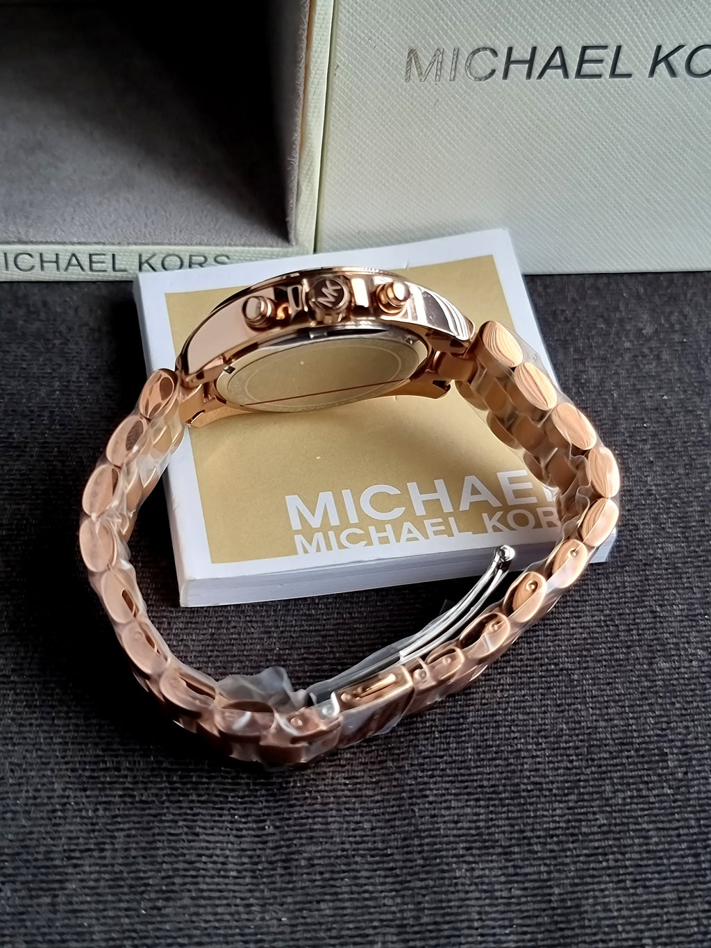 Michael Kors Bradshaw Mini Rose Gold-Tone Chronograph Rose Gold Dial Women’s Watch MK5799