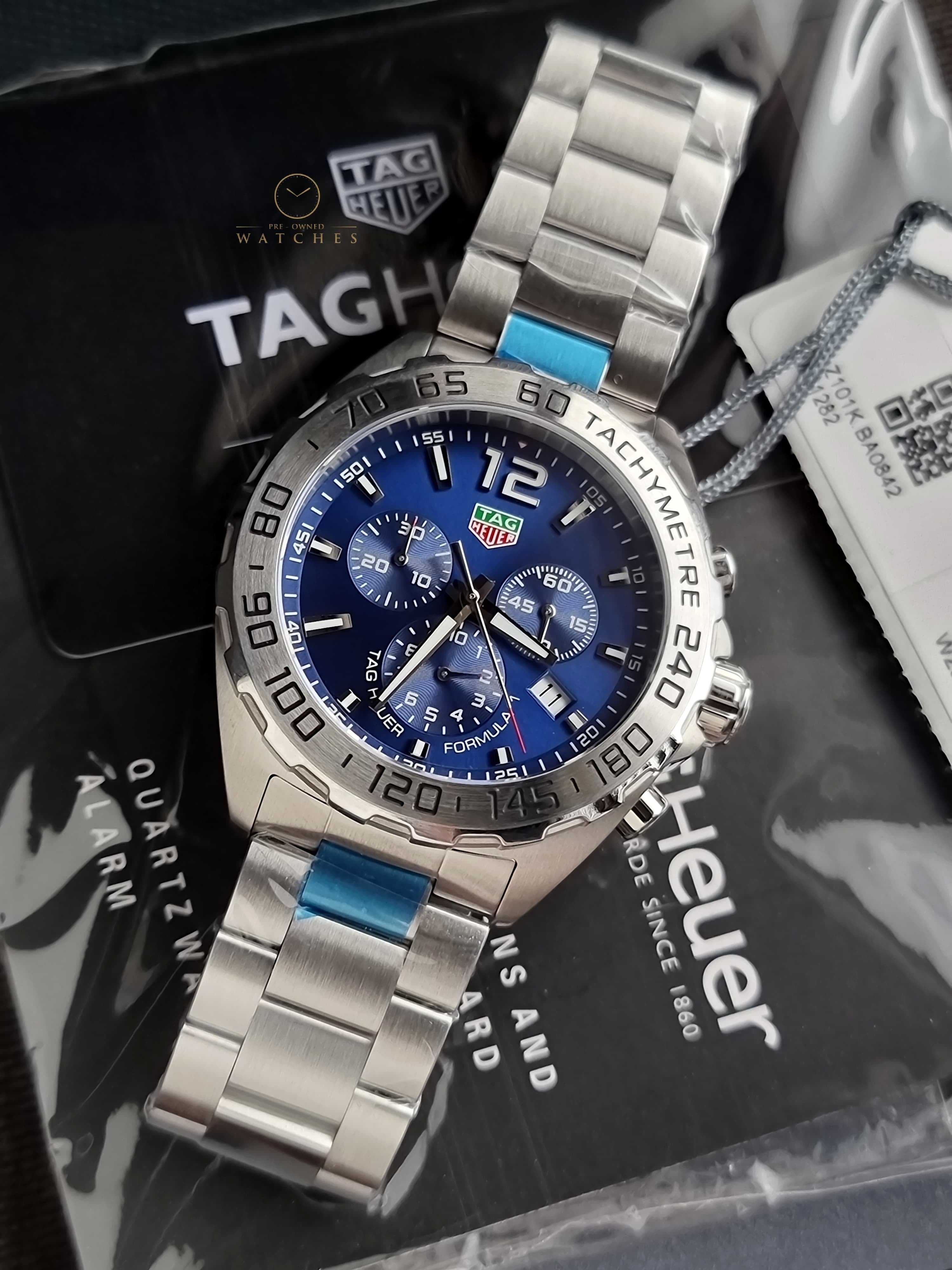 Tag Heuer
Formula 1 Quartz Chronograph Blue Dial 43mm Stainless Steel Men's Watch CAZ101K.BA0842