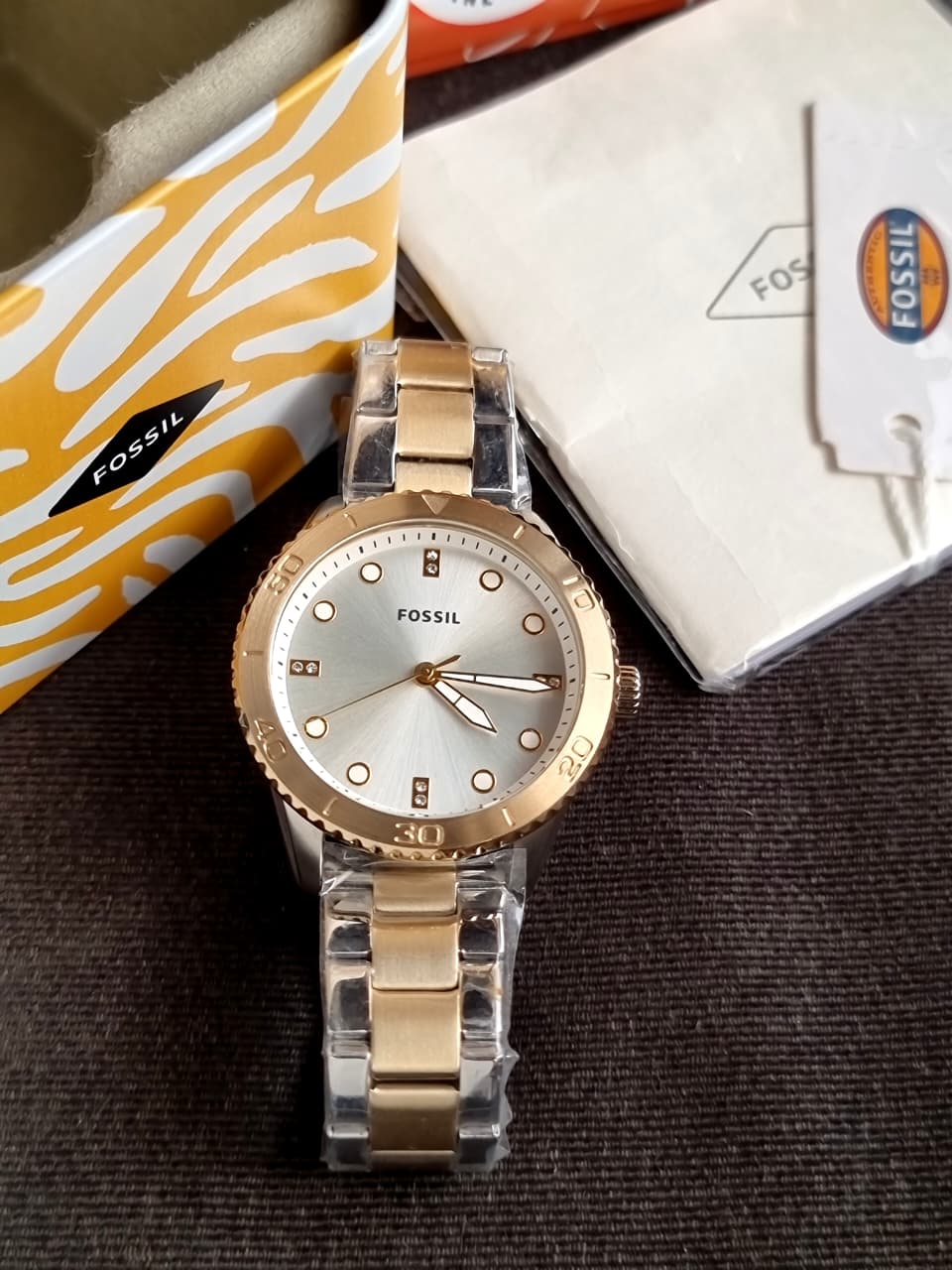 Fossil Dayle Women's Three-Hand Two-Tone Stainless Steel Watch - BQ3888
