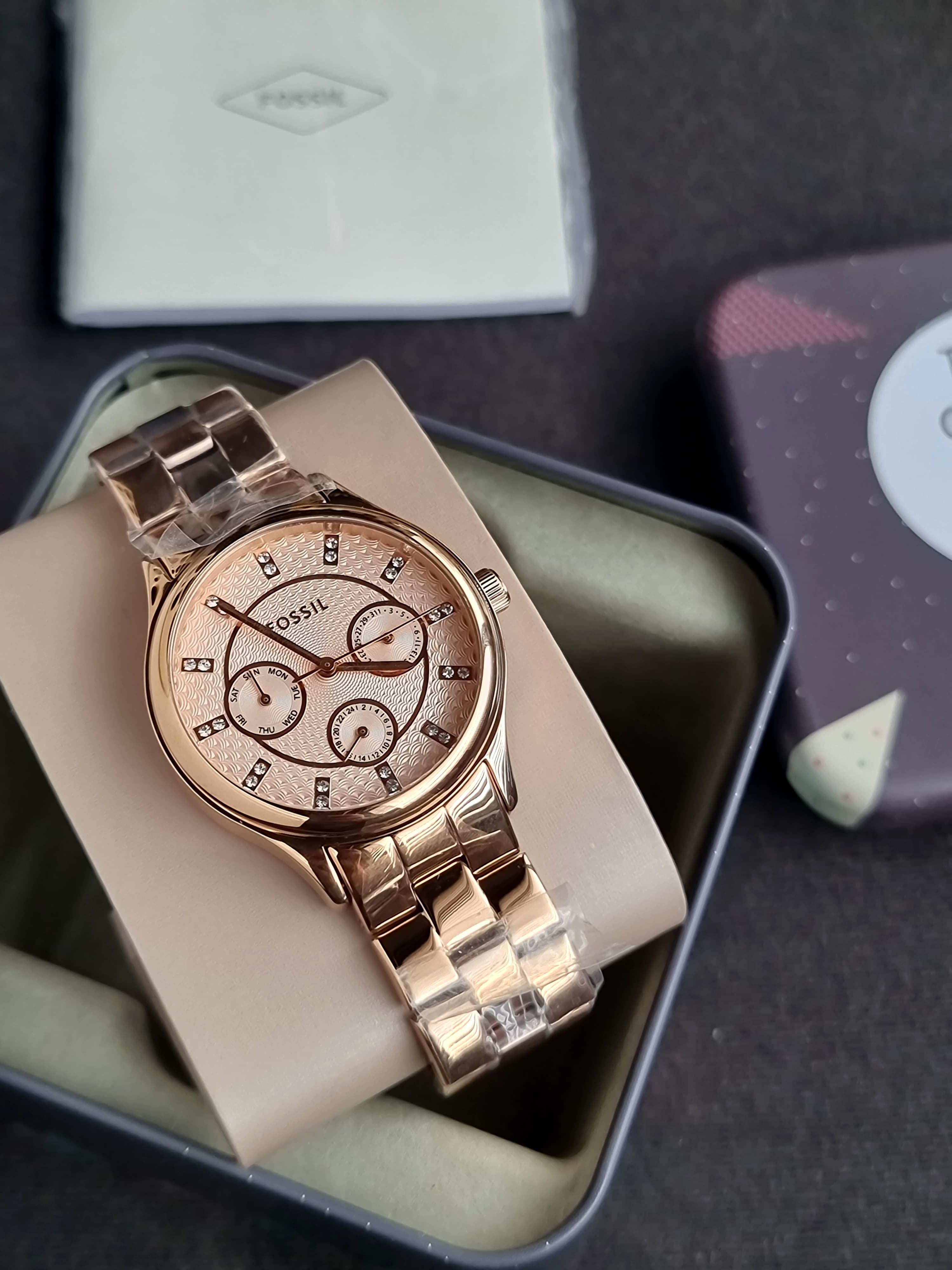 Fossil Modern Sophisticate Multifunction Rose Gold-Tone36mm Stainless Steel Watch - BQ1561