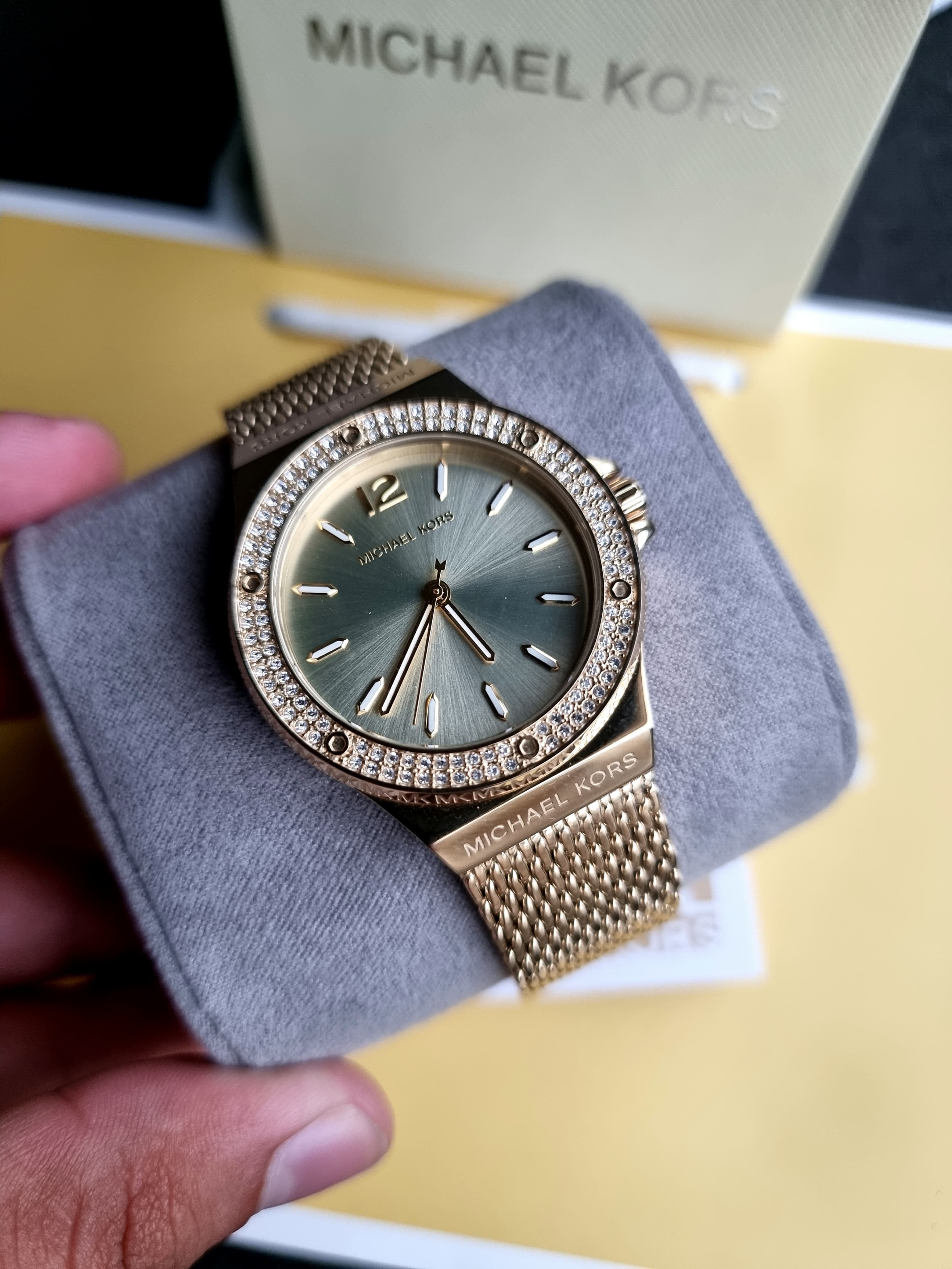 Michael Kors Women’s Quartz Gold Stainless Steel Gold Dial 37mm Watch MK7335