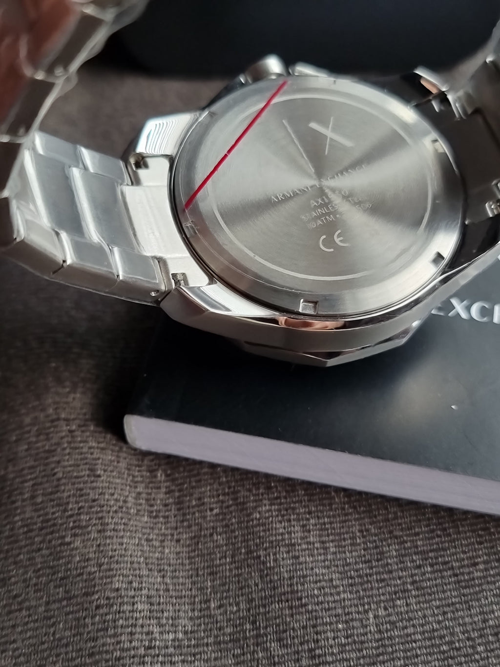 Armani Exchange Analog Blue Dial Men's Stainless Steel Watch-Ax1950