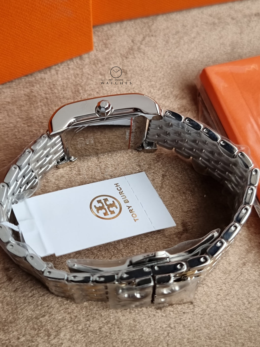 Tory Burch Eleanor White Dial Two Tone Steel Strap Watch for Women - TBW1070