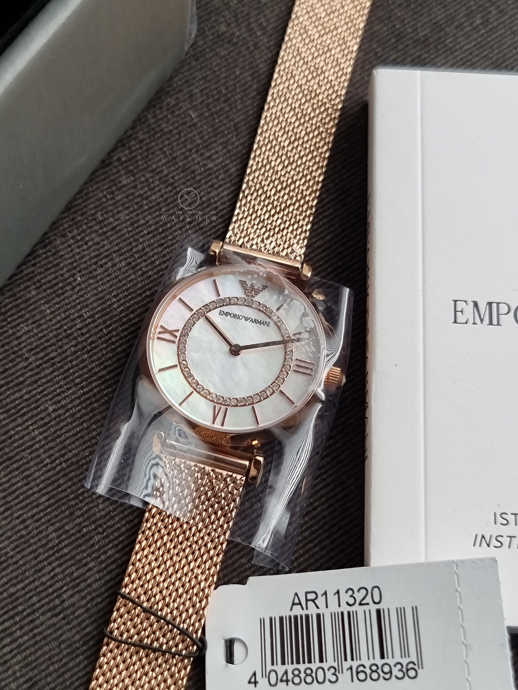 Emporio Armani Women’s Analog Stainless Steel Mother of Pearl Dial 32mm Watch AR11320