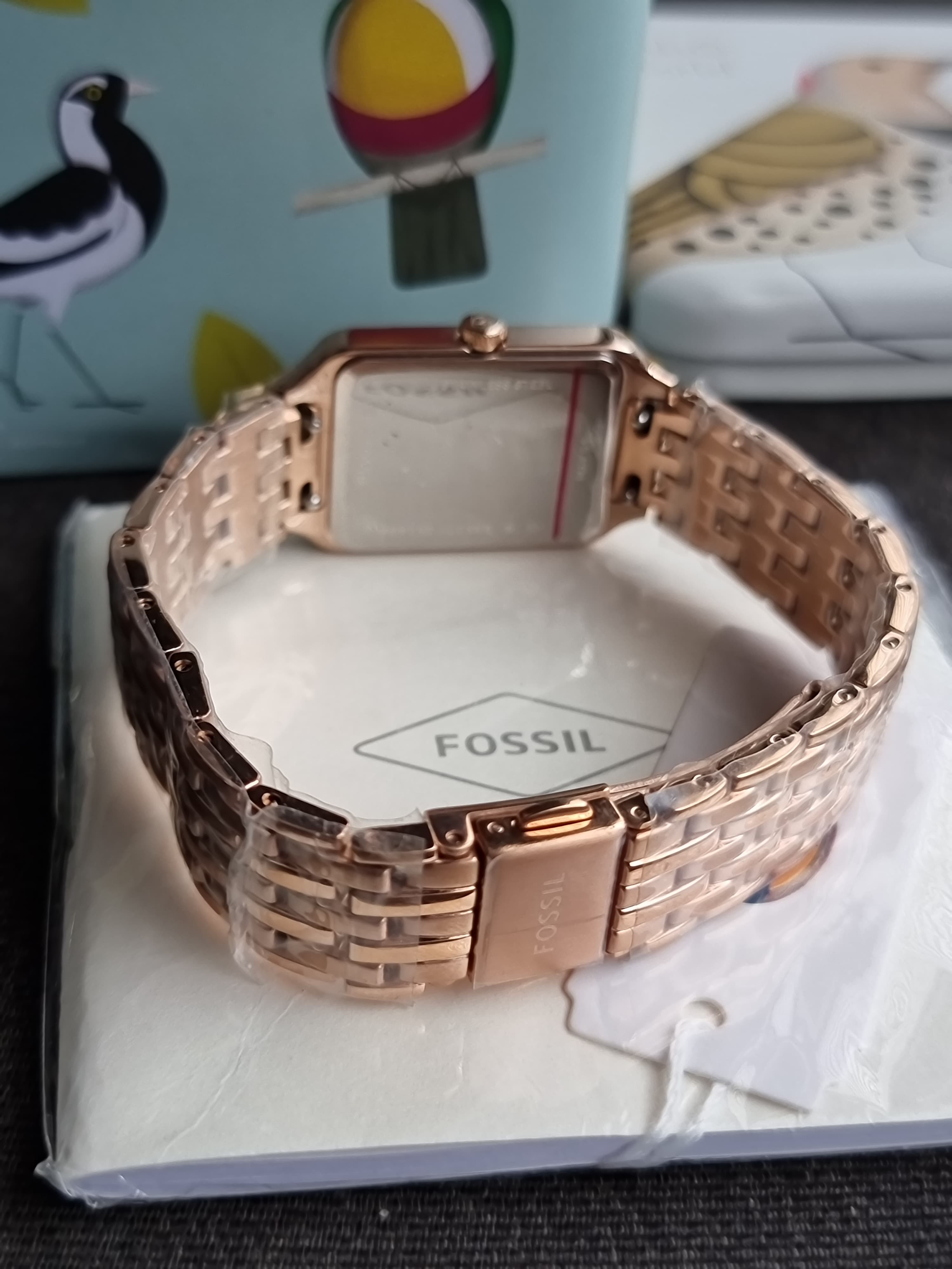 Fossil Raquel Rose Gold Stainless Steel Silver Dial Quartz Watch for Ladies - ES5271