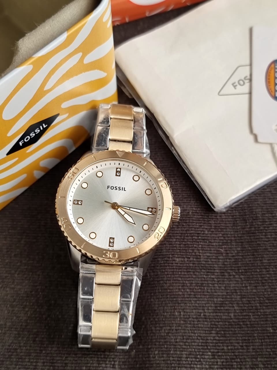 Fossil Dayle Women's Three-Hand Two-Tone Stainless Steel Watch - BQ3888