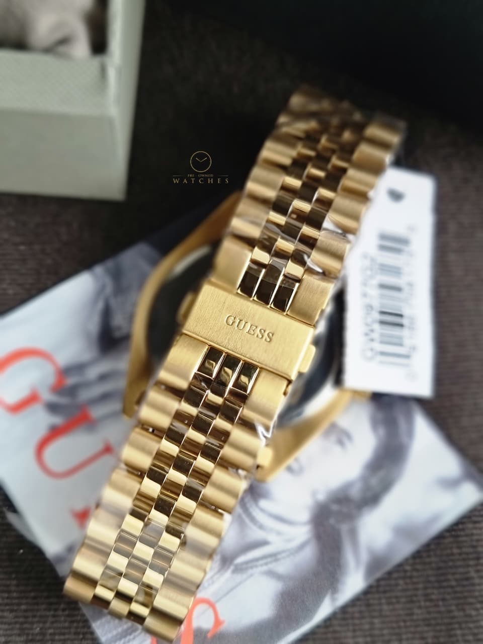 GUESS Champagne Round 42mm Dial Analog Men's Watch - GW0977G2