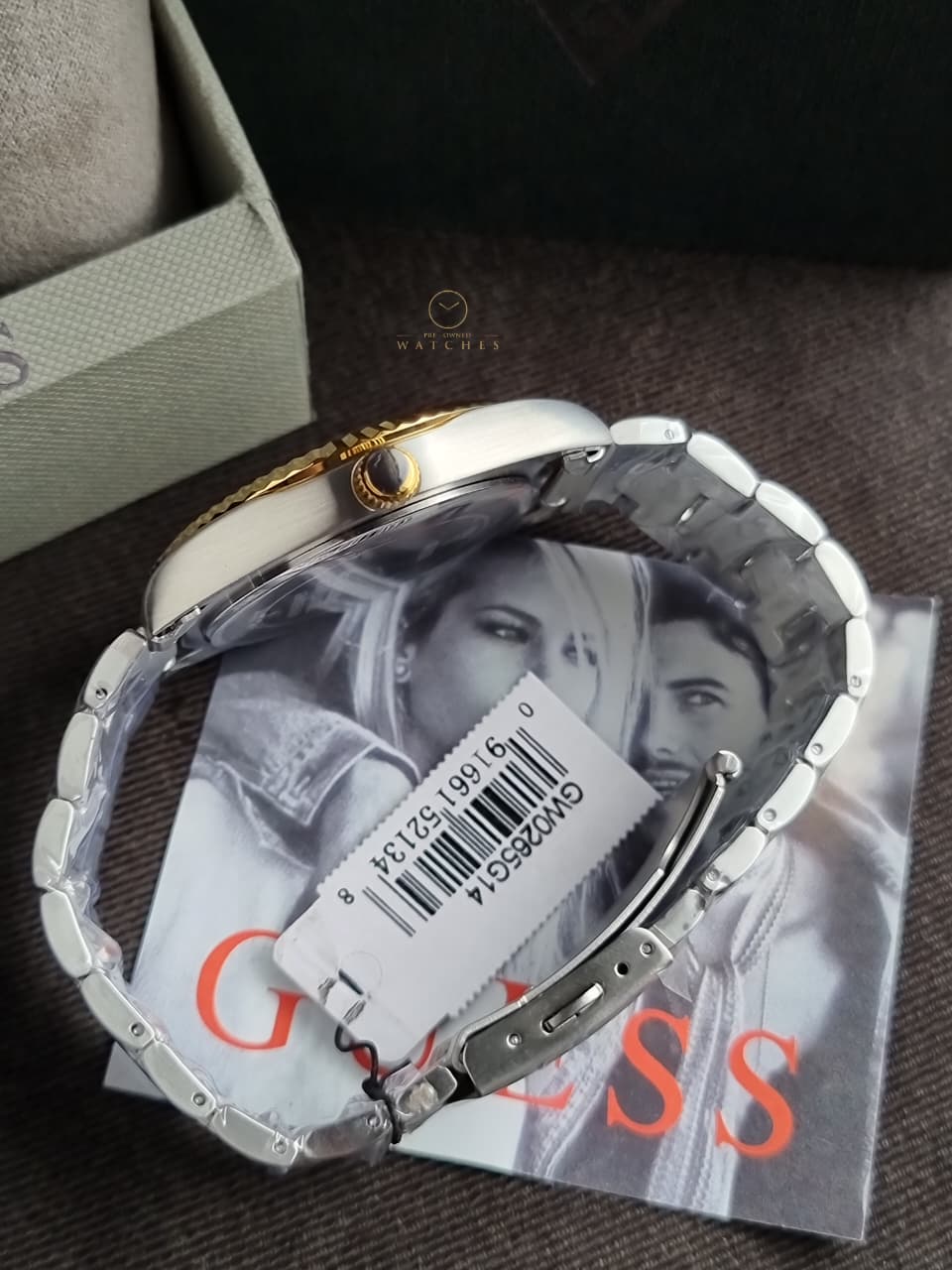 Guess Connoisseur Champagne Round Dial 41mm Analog Men's Watch - GW0265G14