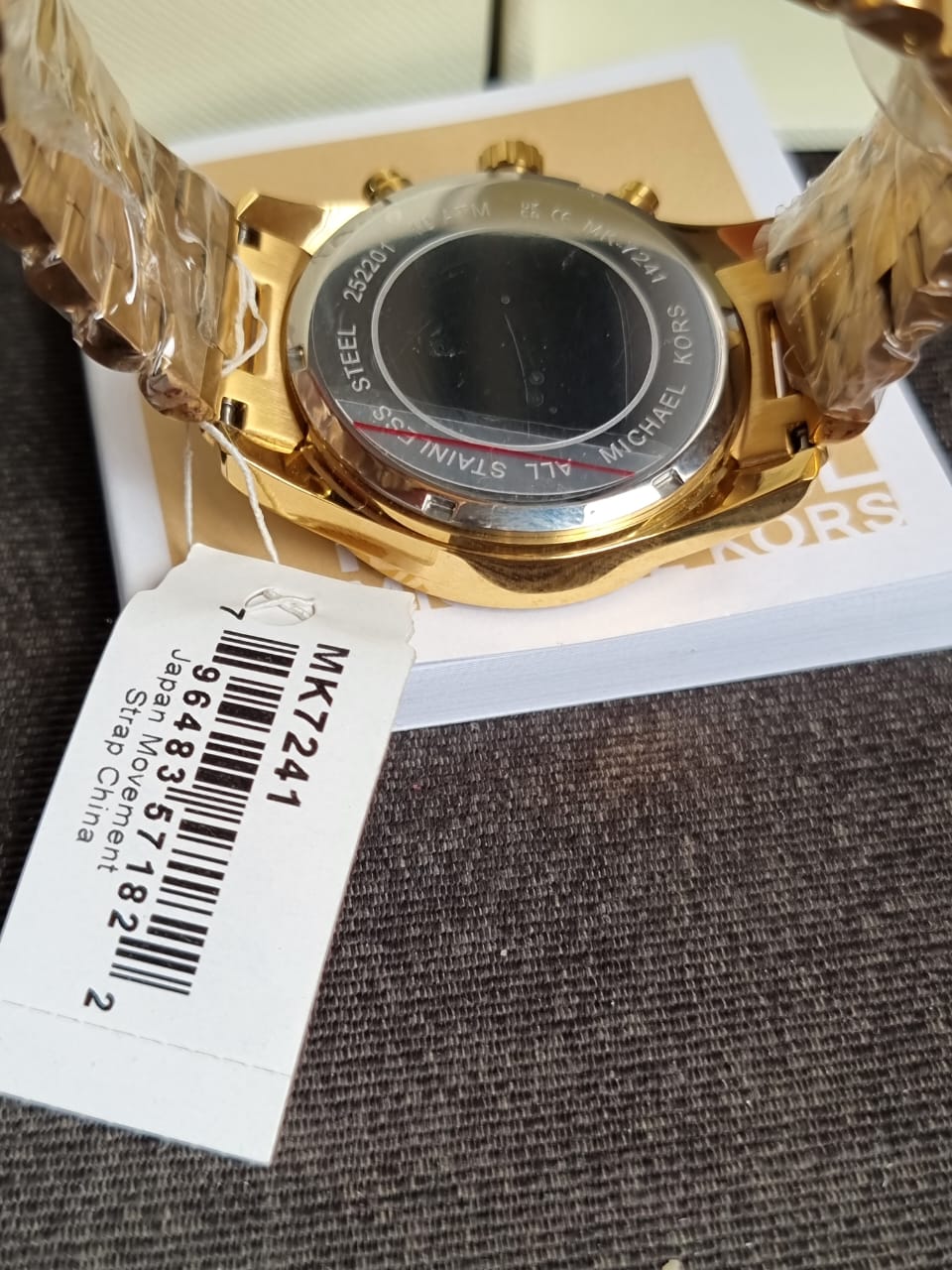 Michael Kors Women’s Quartz Gold Stainless Steel Mother Of Pearl Dial 38mm Watch MK7241