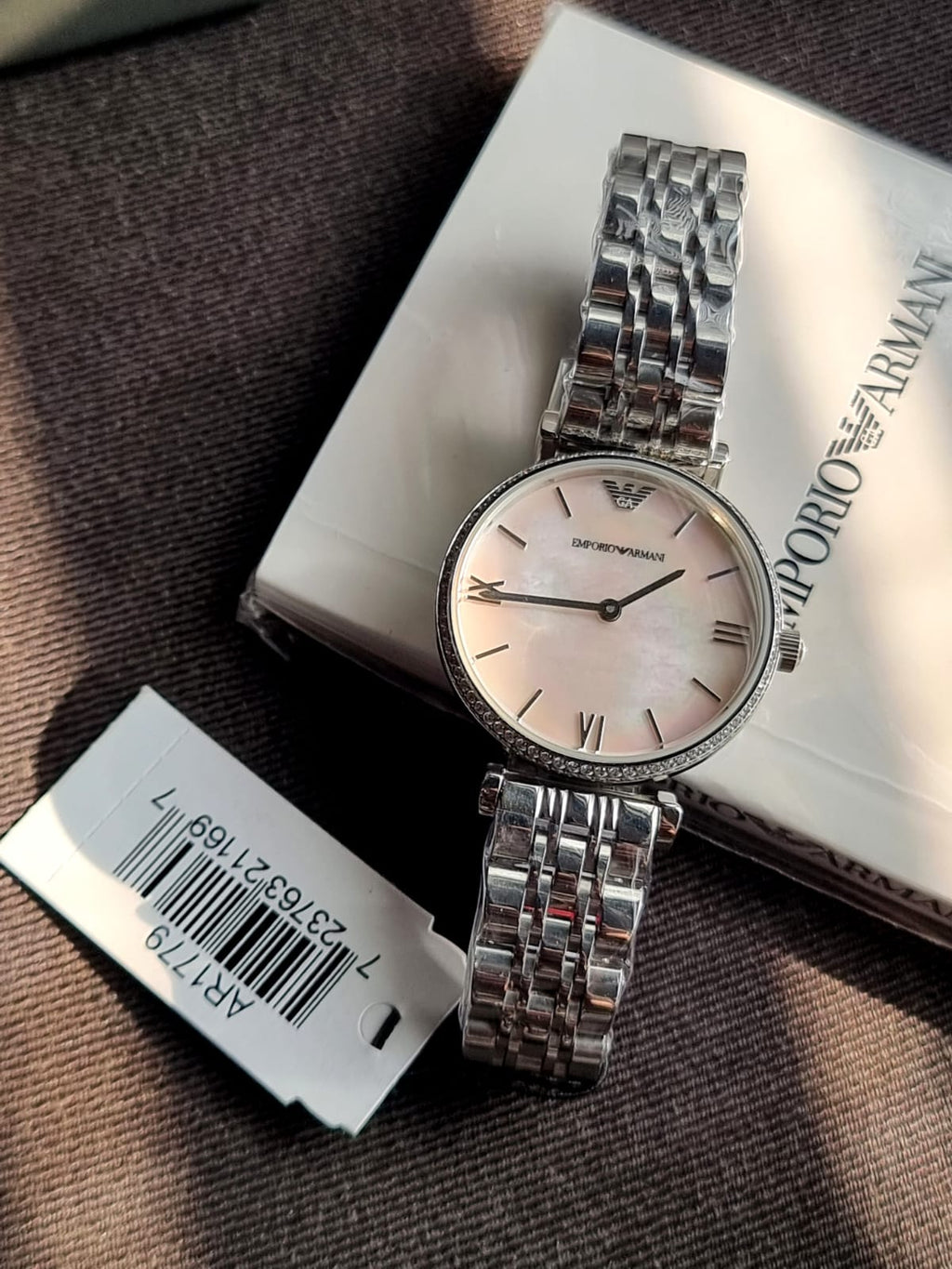 Emporio Armani Women’s Quartz Stainless Steel Pink Dial 32mm Watch AR1779
