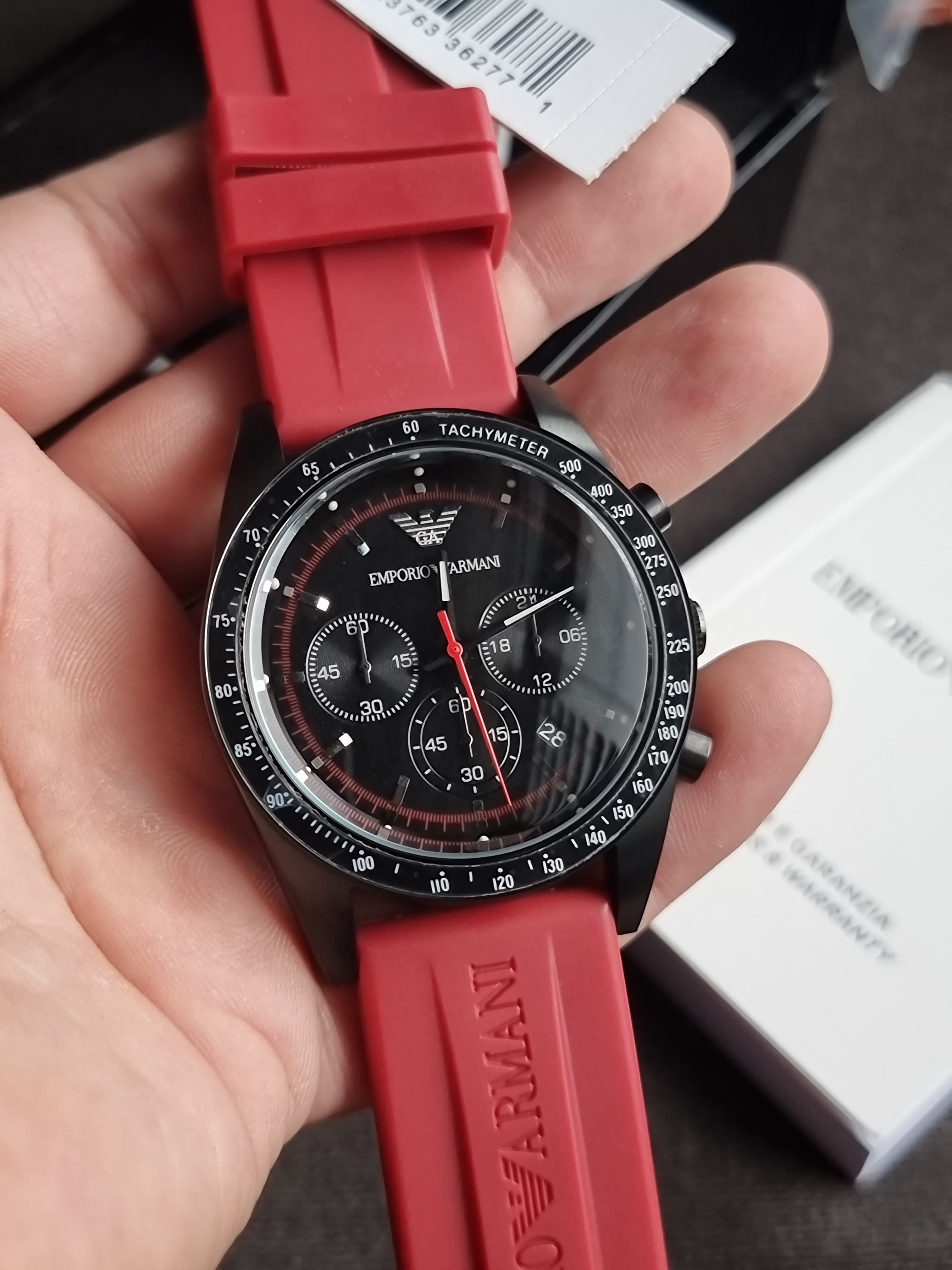 Emporio Armani Chronograph Black Dial Men's Watch - AR6114