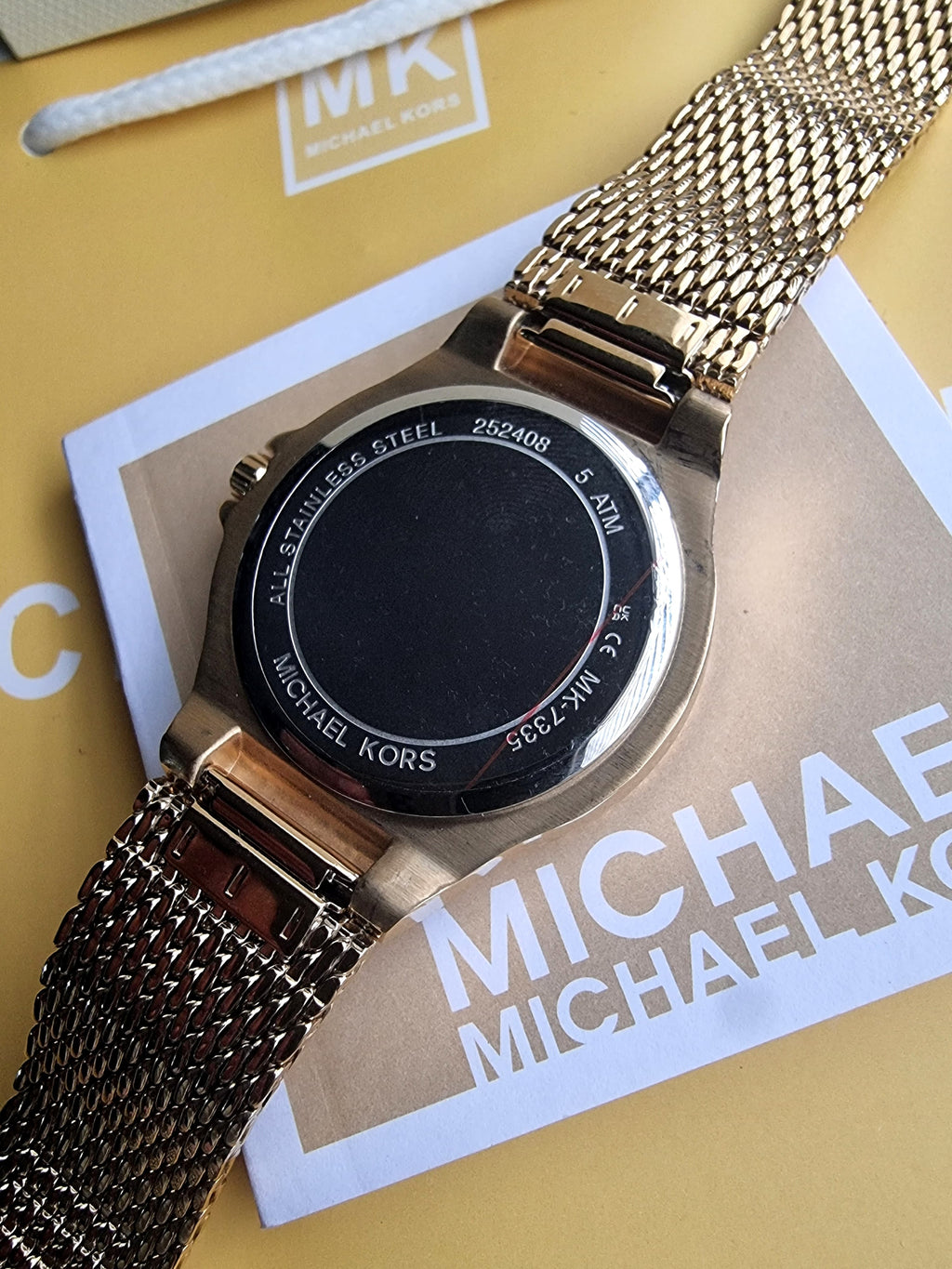 Michael Kors Women’s Quartz Gold Stainless Steel Gold Dial 37mm Watch MK7335