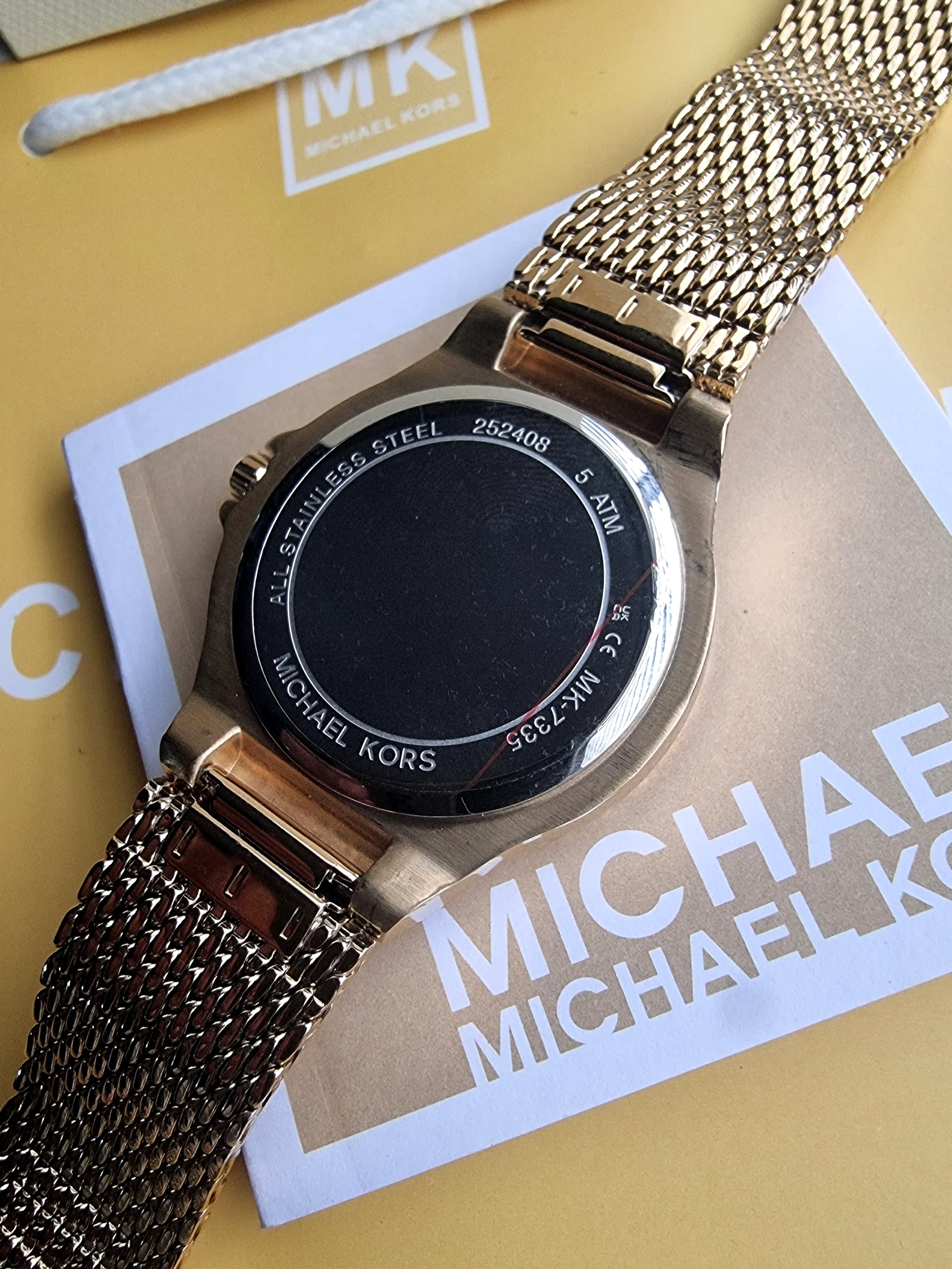 Michael Kors Women’s Quartz Gold Stainless Steel Gold Dial 37mm Watch MK7335