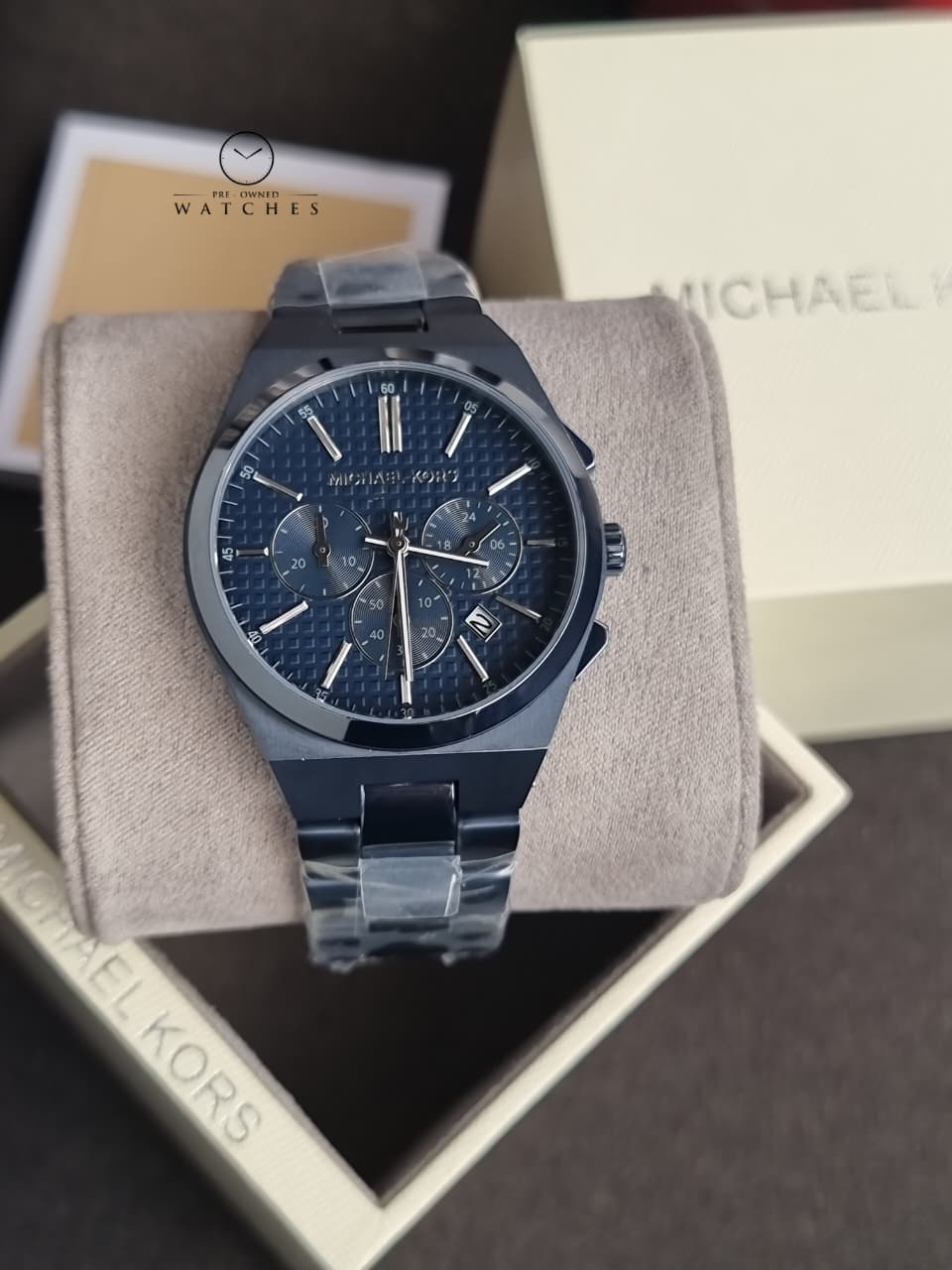 Michael Kors Men’s Quartz Blue Stainless Steel Blue Dial 40mm Watch MK9147