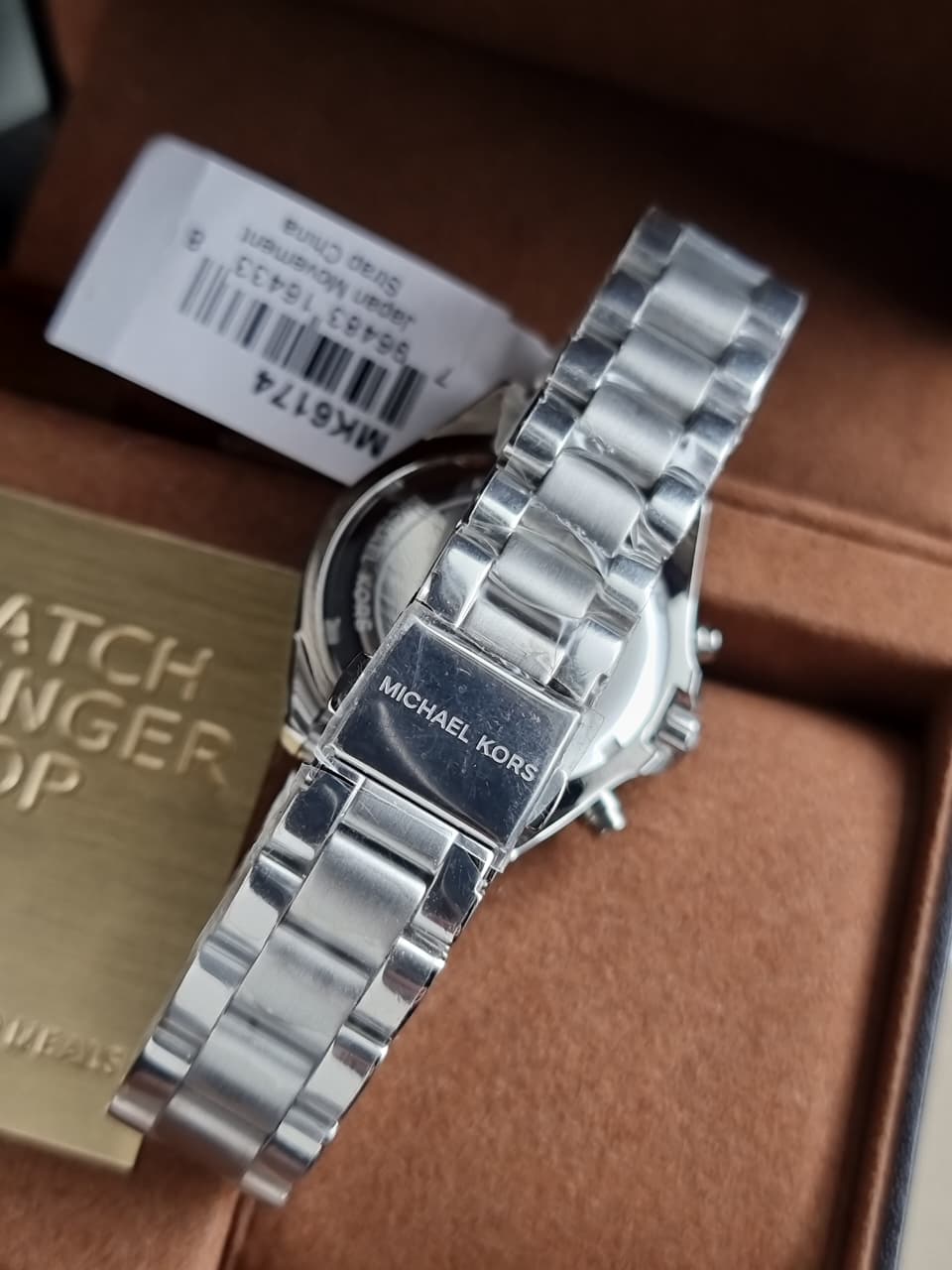 Michael Kors Bradshaw Silver Stainless Steel Silver Dial Chronograph Quartz Watch for Ladies - MK6174