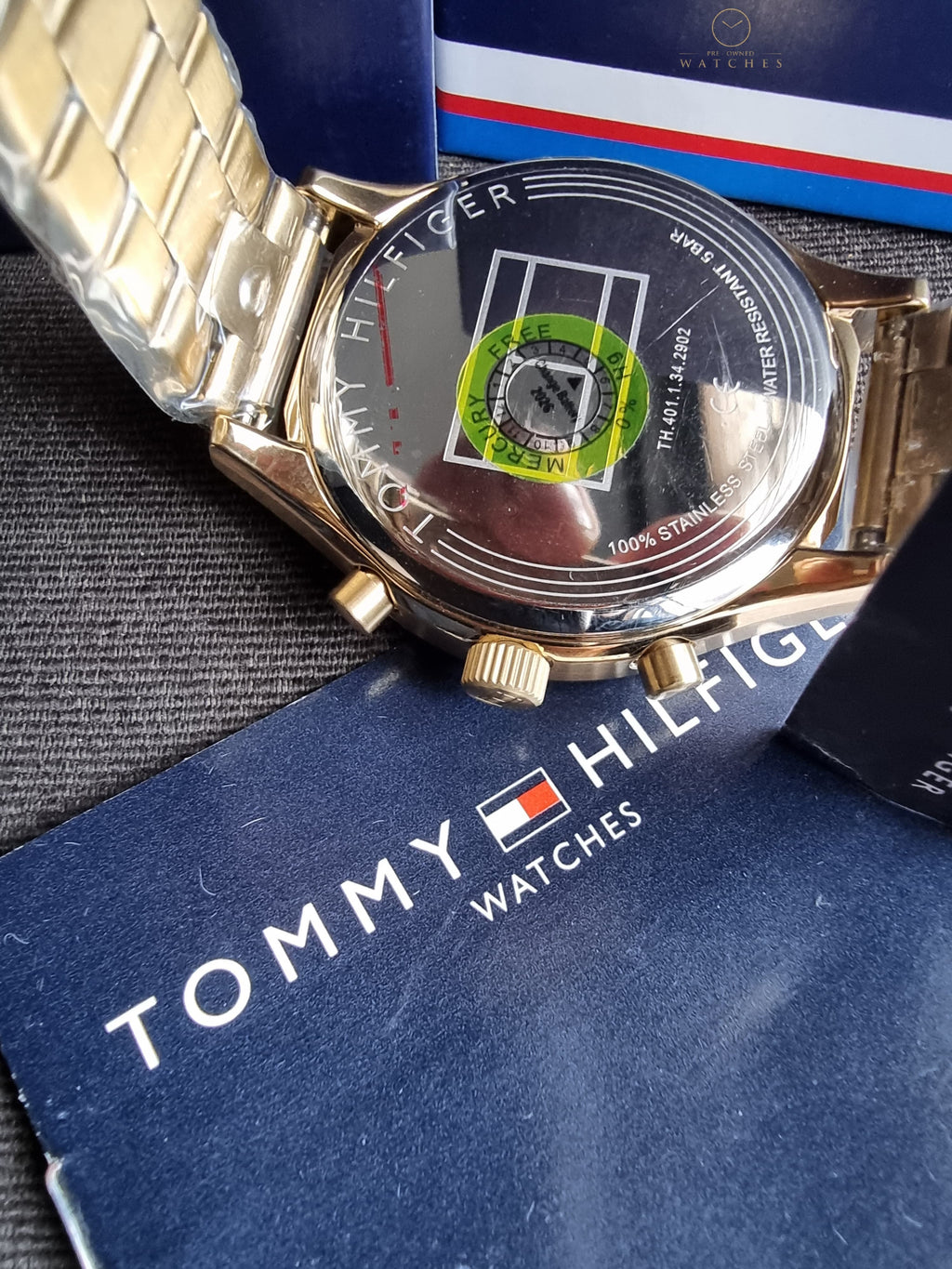 Tommy Hilfiger 1791726 Bennett Gold Plated 44mm Dial Stainless Steel Watch