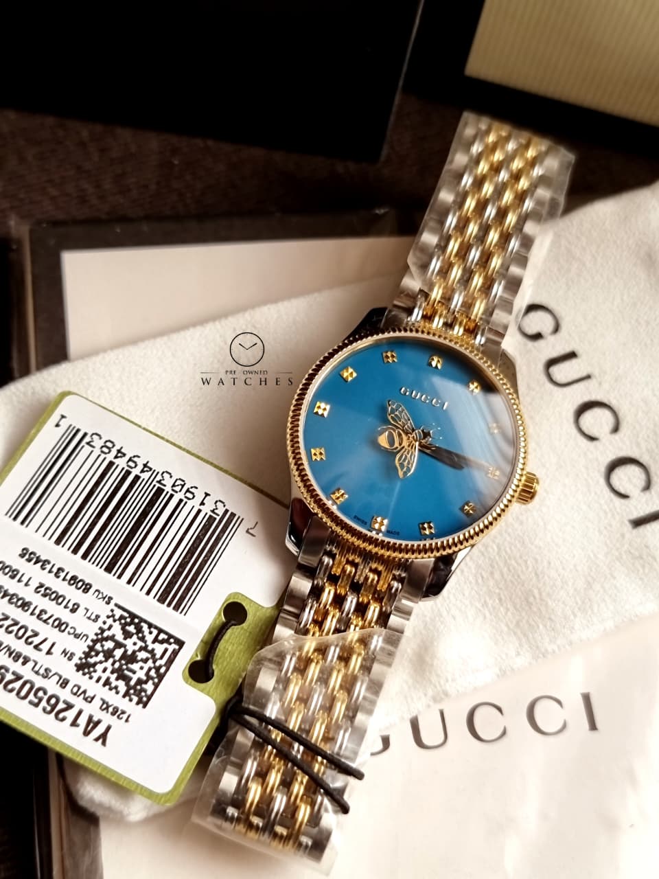 Gucci
G-Timeless Quartz Blue Dial Ladies Watch
YA1265029